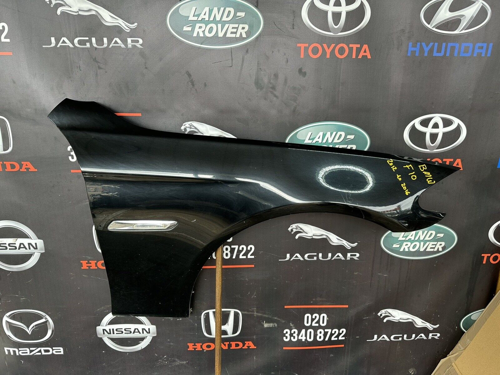 FRONT WING RH BMW 5 SERIES MK6 FL (F10) 13-17 BLACK DRIVERS FRONT OSF