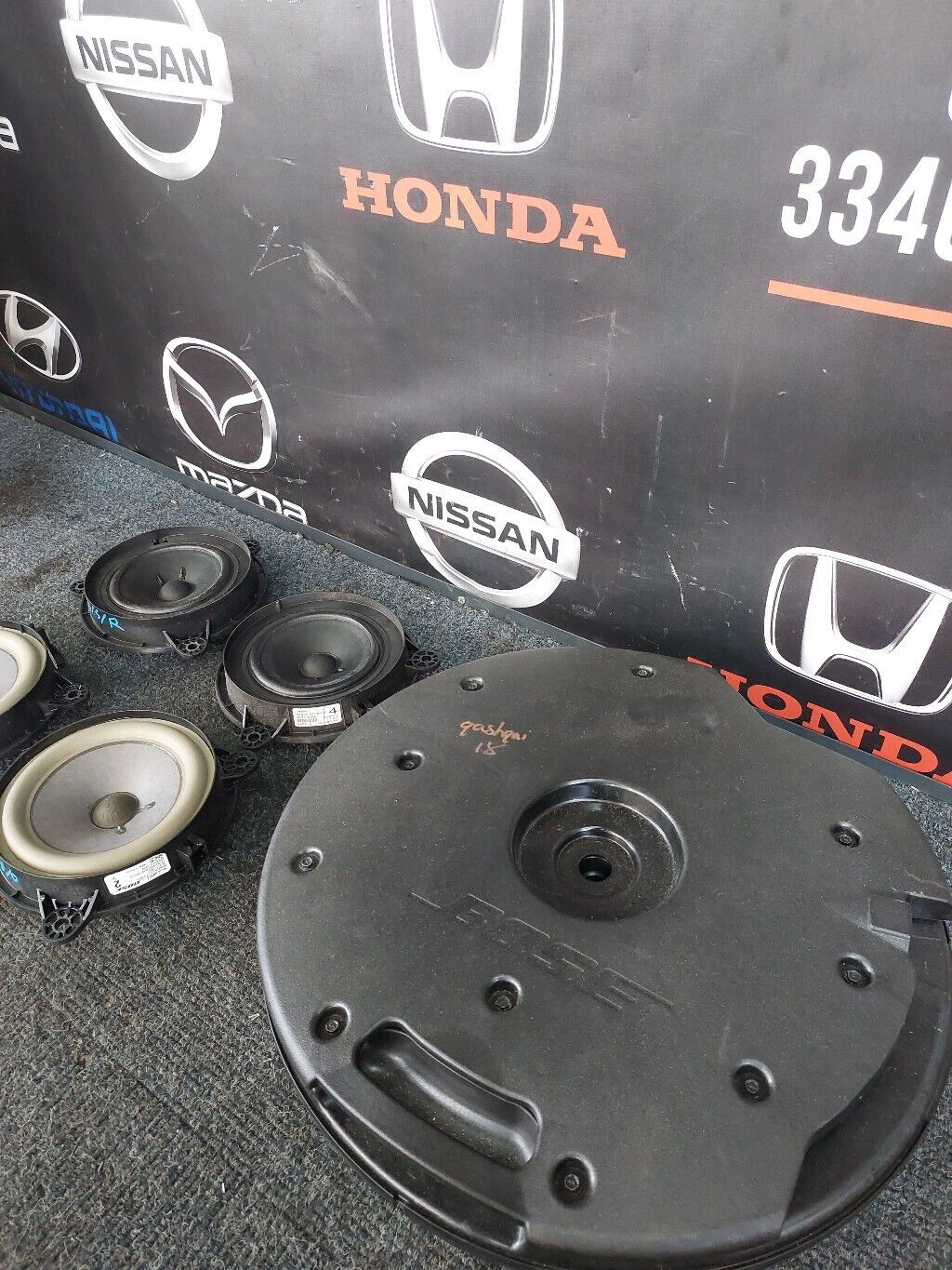 NISSAN QASHQAI J11 2018 SUBWOOFER, REAR & FRONT DOOR SPEAKER