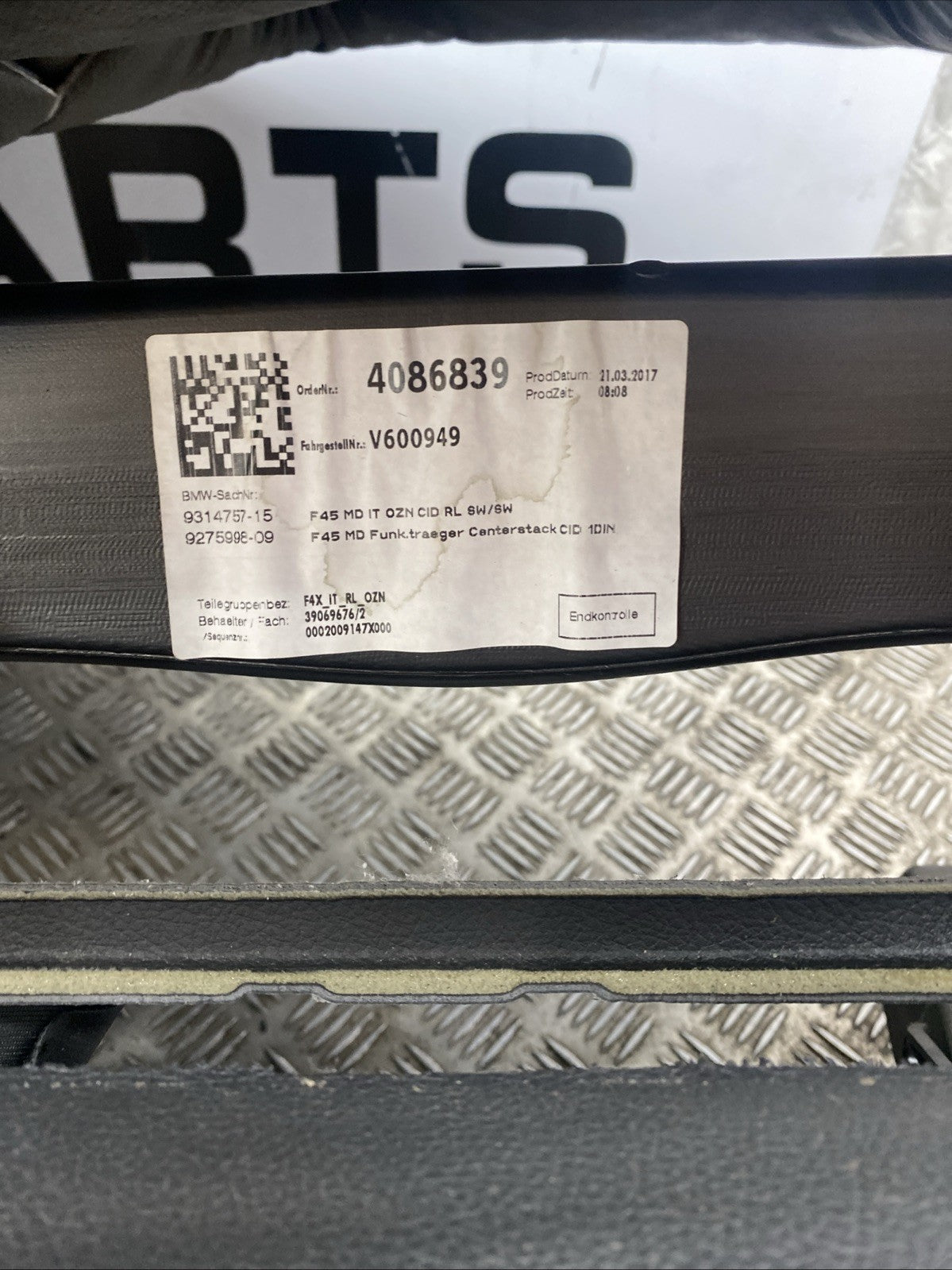 BMW 2 Series F45 F46 Estate ABag Kit Seat Belts DashBoard