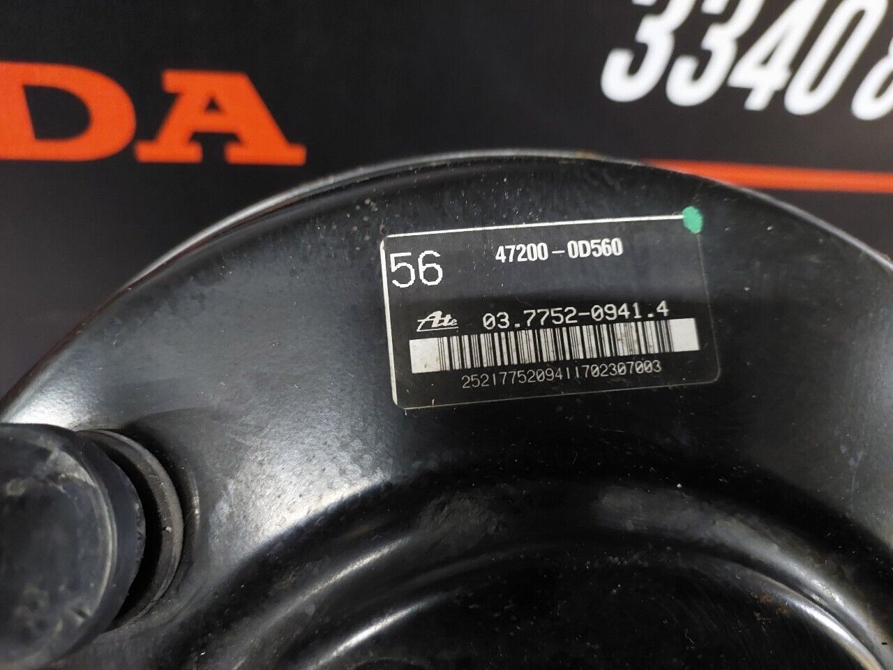 TOYOTA YARIS BRAKE BOOSTER SERVO MASTER CYLINDER 2013