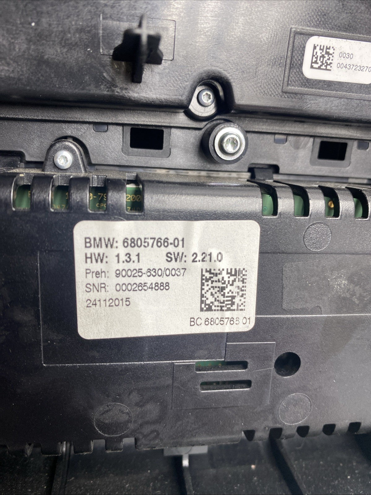 BMW 5 SERIES 520D M SPORT (F10)  HEATER CONTROL PANEL & STEREO 13-16 6805766