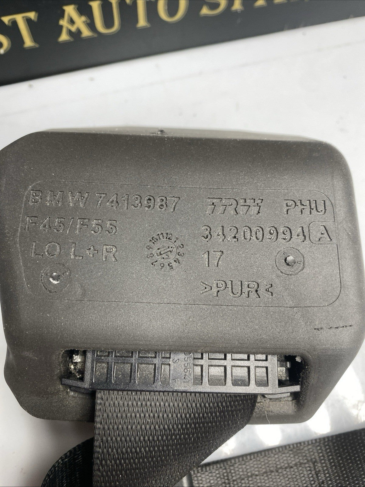 14-24 MINI COOPER F55 F56 SEAT BELT REAR RIGHT DRIVER SIDE 7413987 (234)