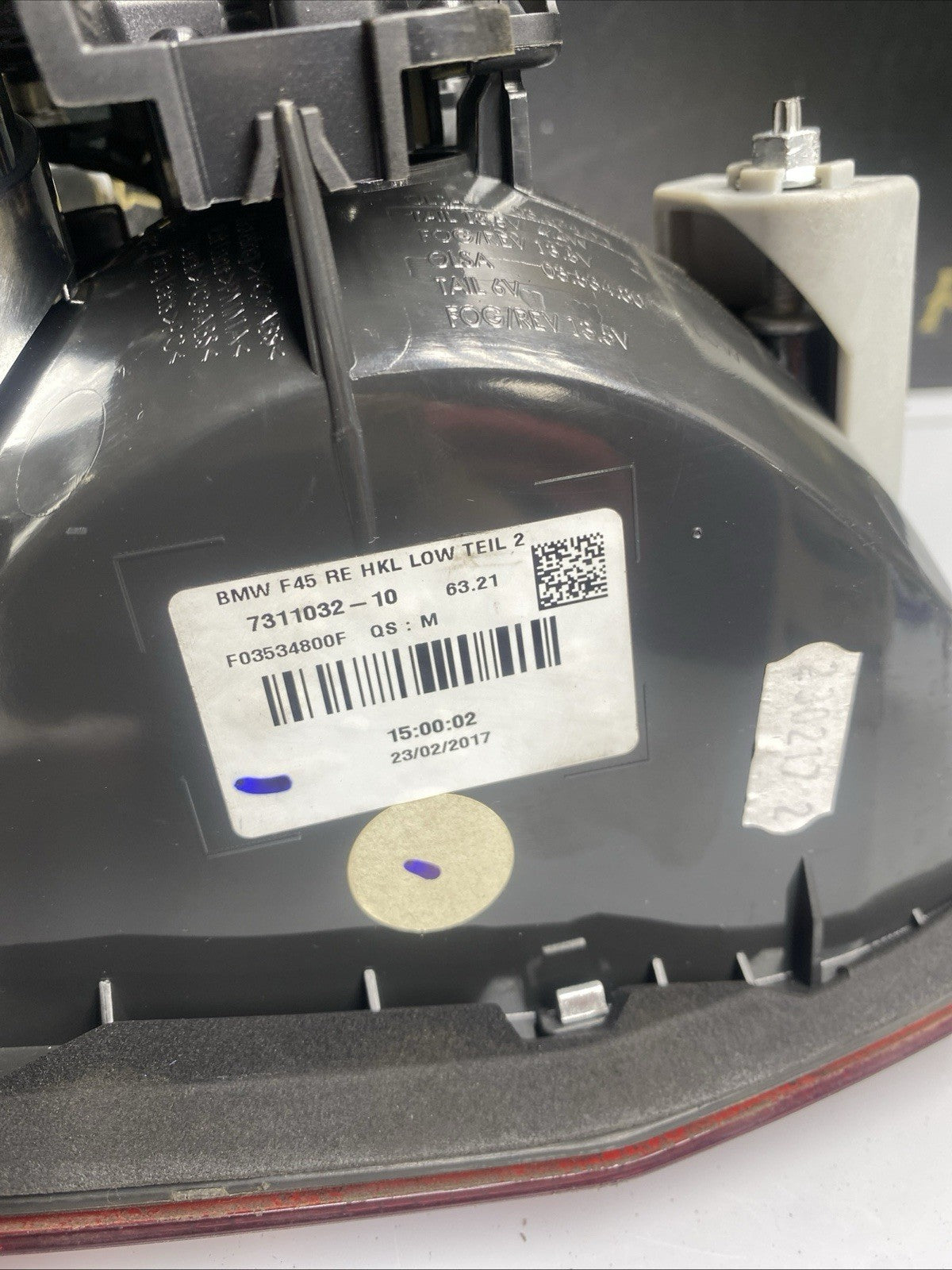 BMW F45 2014-2016 Pre Lci Driver Side Right Rear Inner Tail Light 7311032