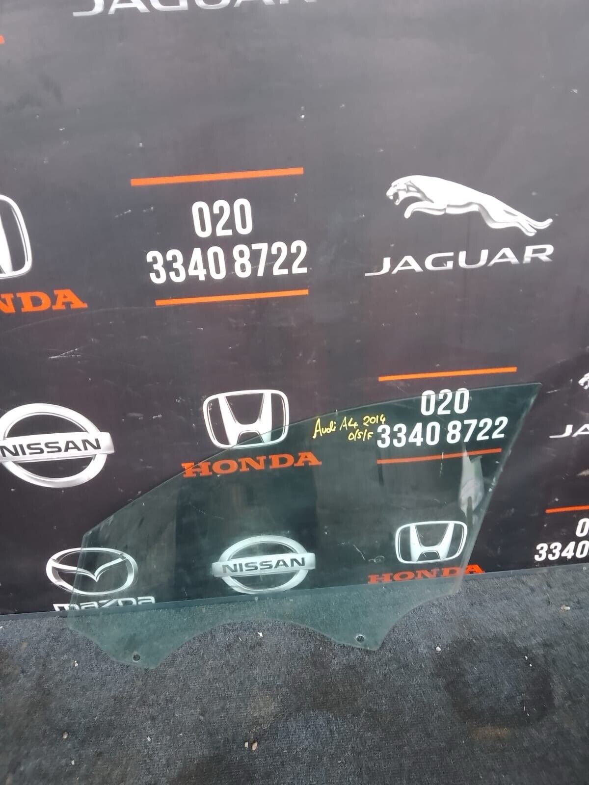 Audi A4 8K B8 Front O/S/F Door Window Glass 8K0845201C