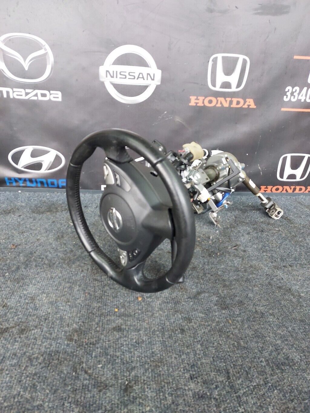 NISSAN JUKE COMPLETE STEERING WHEEL COLUMN IGNITION AIRBAG 2014