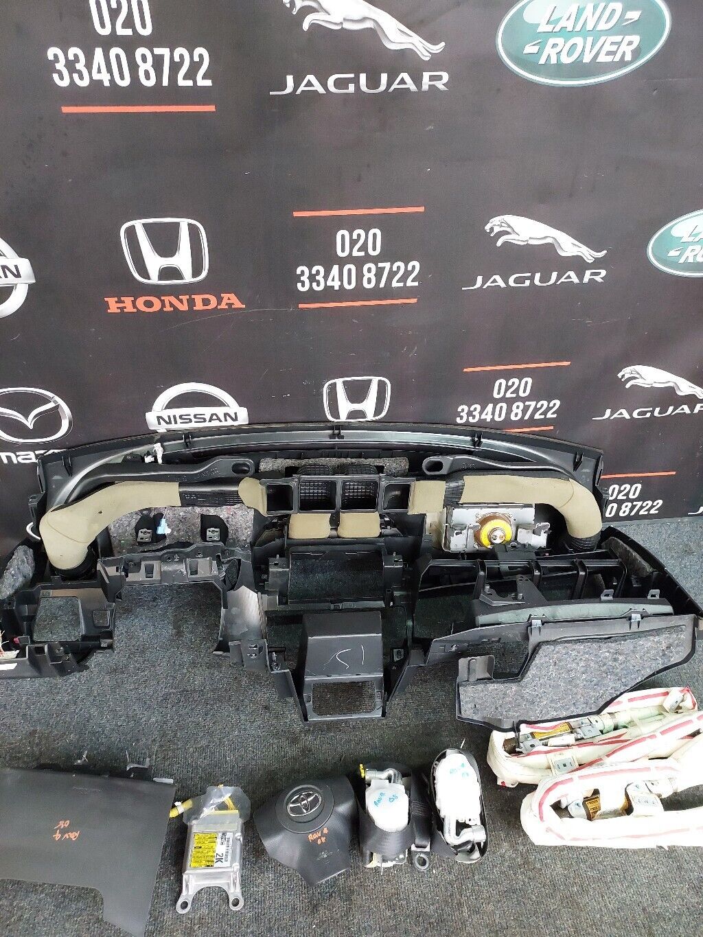 TOYOTA RAV 4 2008 COMPLETE DASHBOARD SEATBELT & AIRBAG KIT