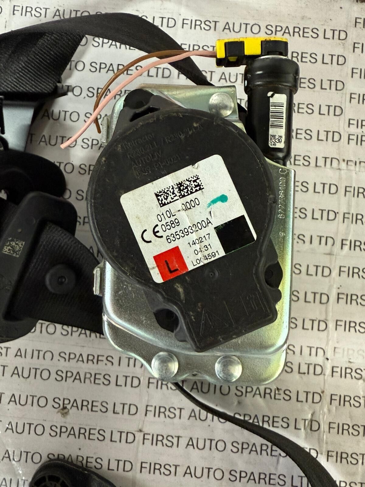 JAGUAR XE SPORT 2017 PASSENGER FRONT LEFT SEAT BELT 635393200A