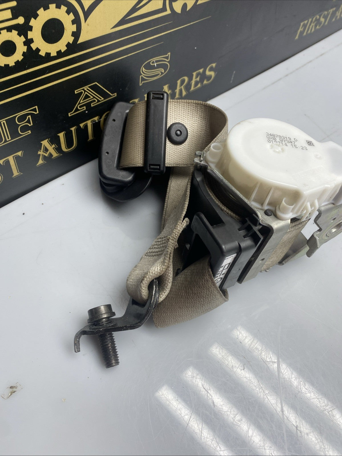 BMW 3 SERIES F30 F31 SEAT BELT FRONT LEFT PASSENGER SIDE BLACK 34078319D