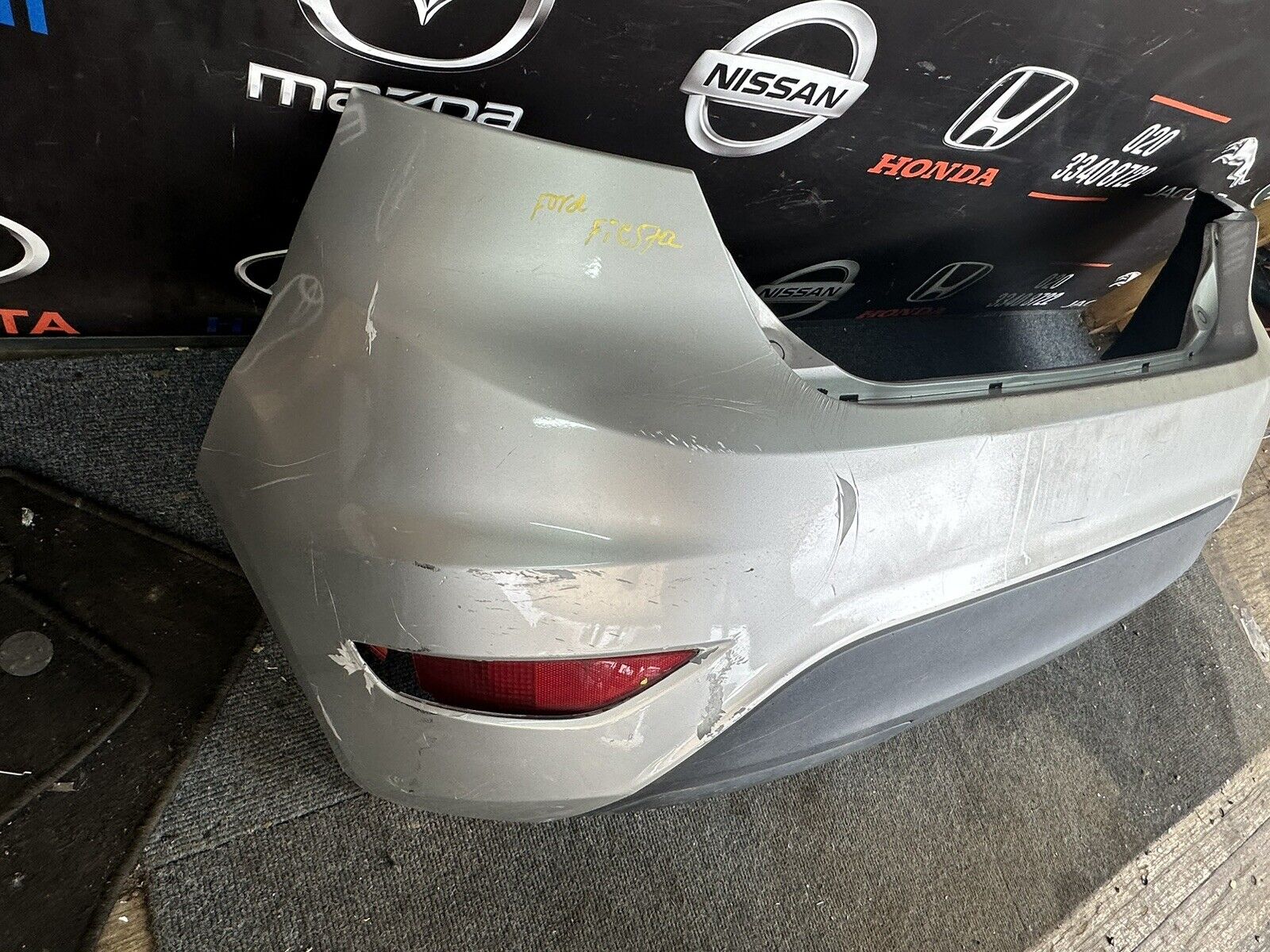 FORD FIESTA REAR BUMPER MOONDUST SILVER MK7 2008 - 2012