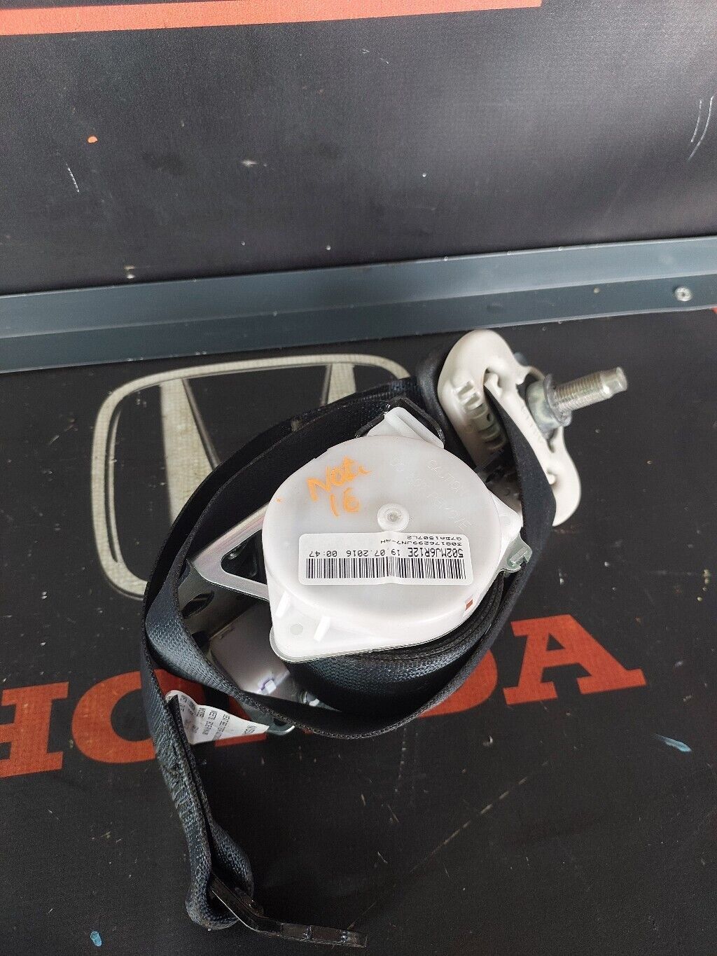NISSAN NOTE 2016 O/S REAR SEAT BELT RH