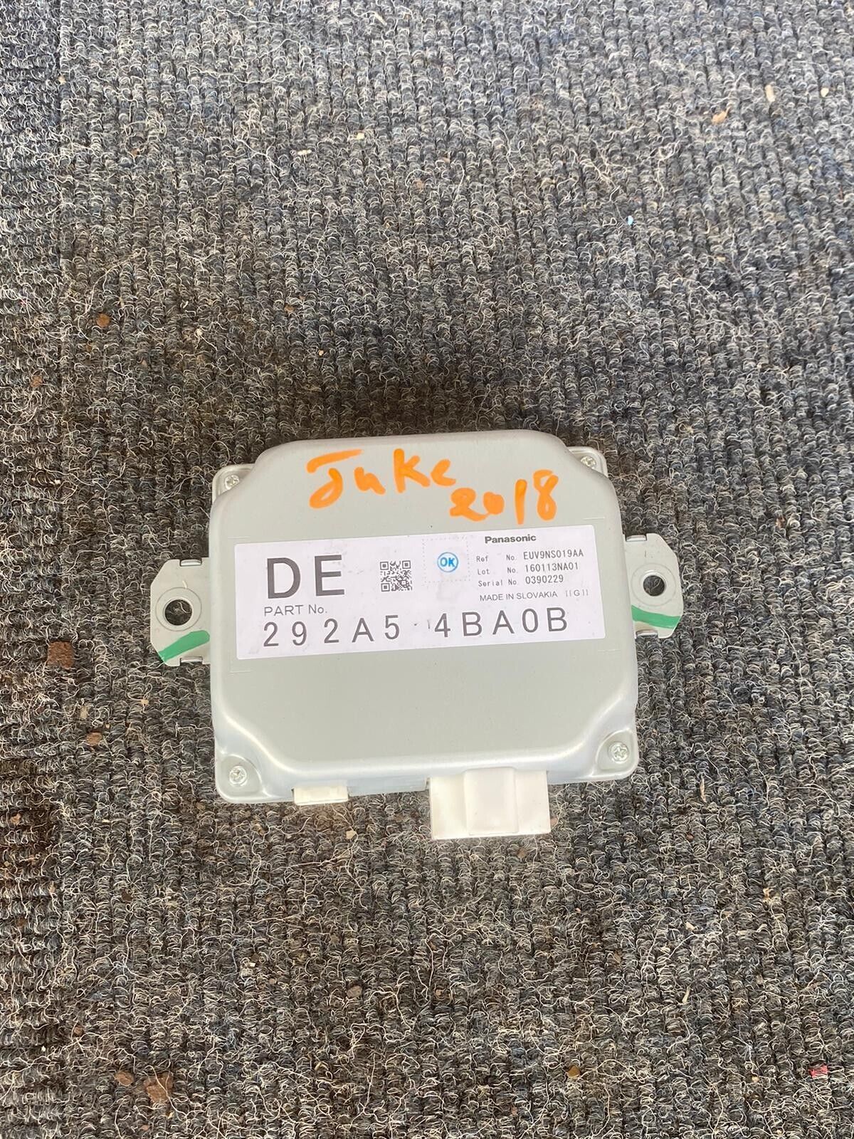 NISSAN JUKE 2018 VOLTAGE STABILISER CONTROL MODULE ECU 292A54BA0B