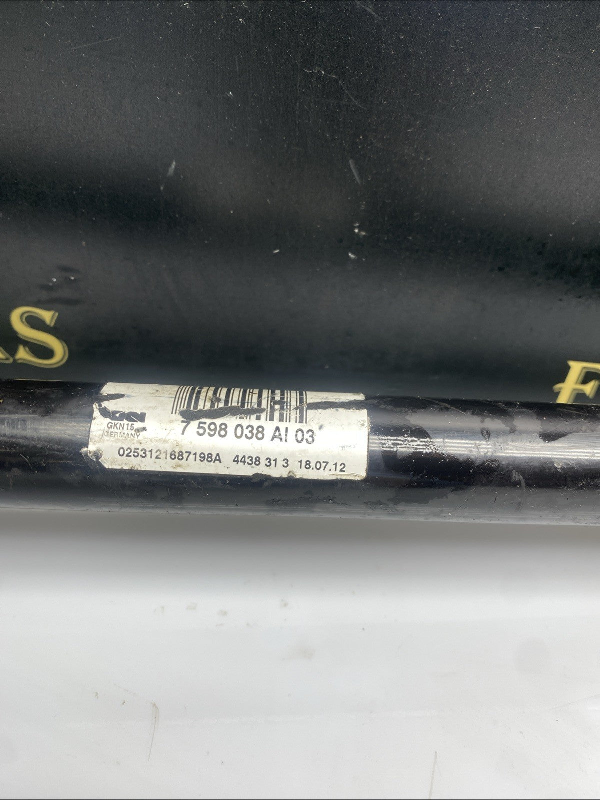 BMW X3 F25 Rear Right Driveshaft 7598038 2.0 Diesel 135kw 2012 32110901