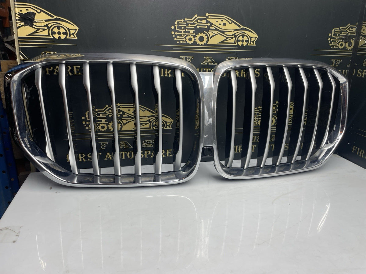 BMW G05 X5 2017-2023 Front Grille Kidney Grill Chrome Silver Genuine 7454887