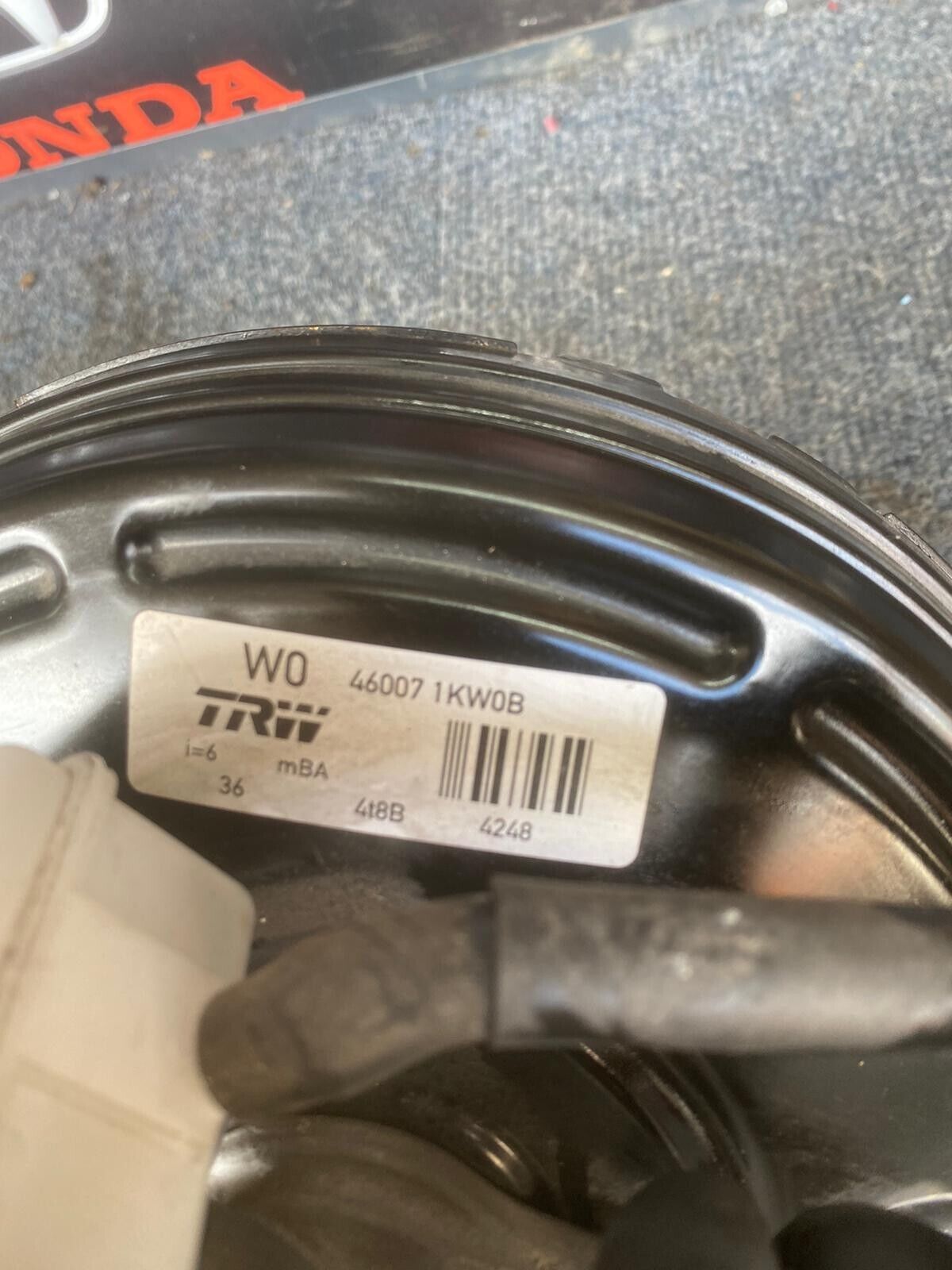 NISSAN JUKE 2018 PETROL BRAKE SERVO & MASTER CYLINDER 460071KW0B