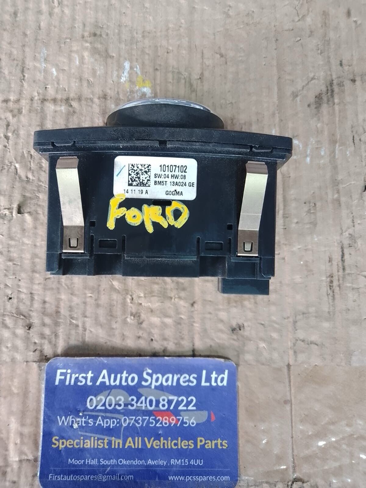 Ford Transit  MK8 14-22 Headlight Fog Light Switch Panel