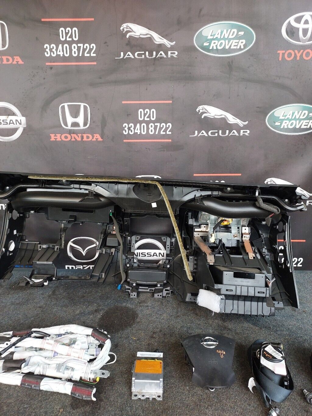 NISSAN NOTE 2016 DASHBOARD SEATBELT & AIRBAG KIT COMPLETE