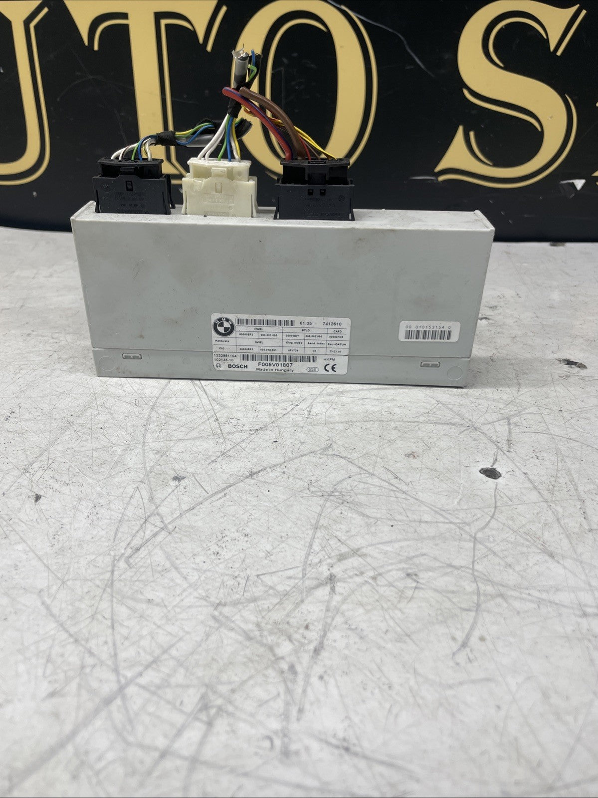 2013 BMW 3 Series Tailgate Control Module F005V01345 102135-10 7412610