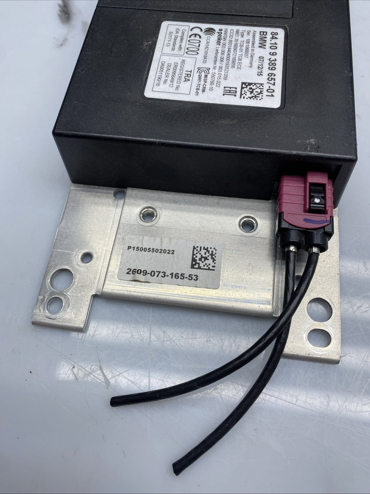 BMW 3 SERIES TELEMATICS CONTROL MODULE ECU 9389657 F30 2012 - 2019