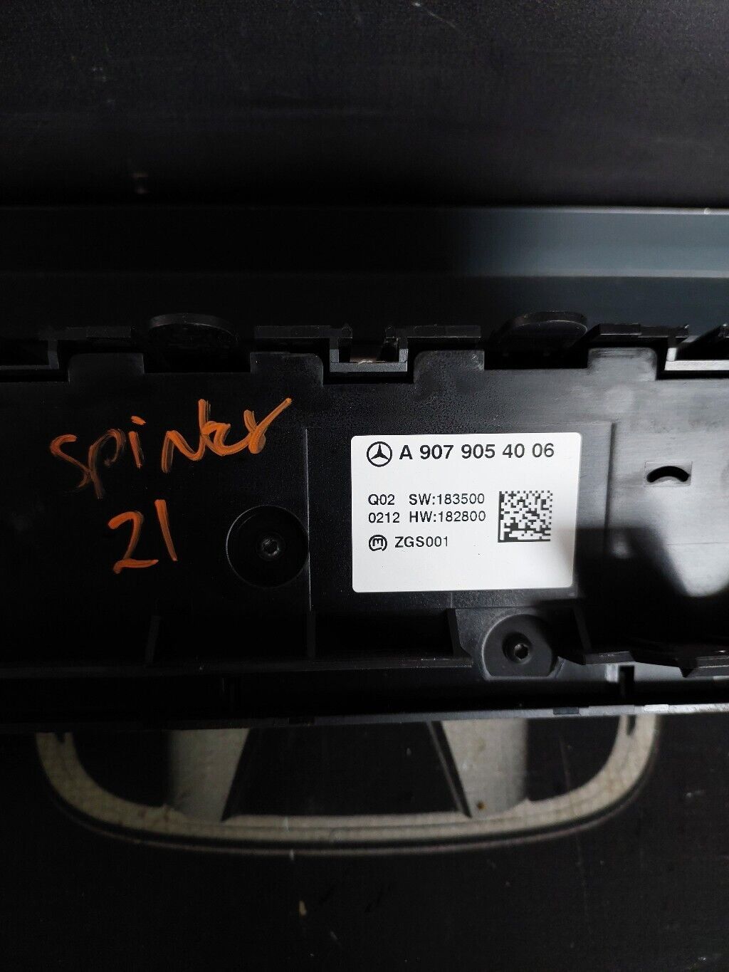 MERCEDES SPRINTER VAN 2021 CLIMATE CONTROL PANEL A9079054006