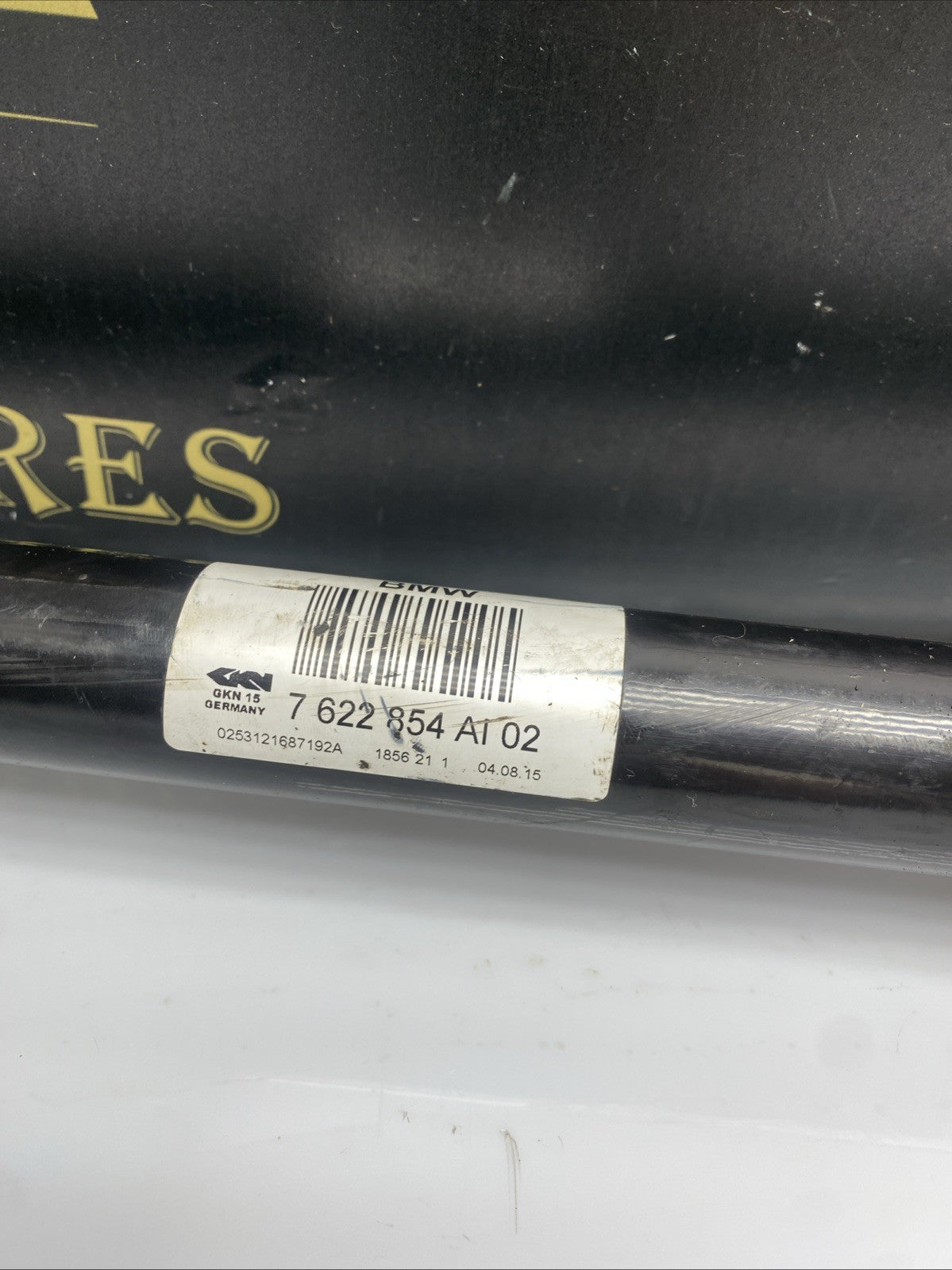 2018 BMW 3 SERIES 330 HYBRID F30 2.0 DRIVESHAFT DRIVER SIDE REAR 7622854