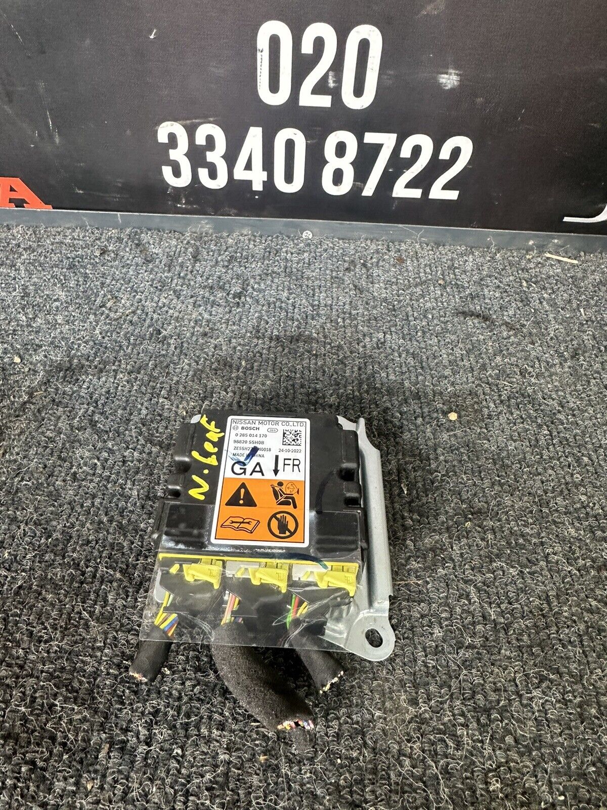 NISSAN LEAF AIRBAG CONTROL MODULE ECU