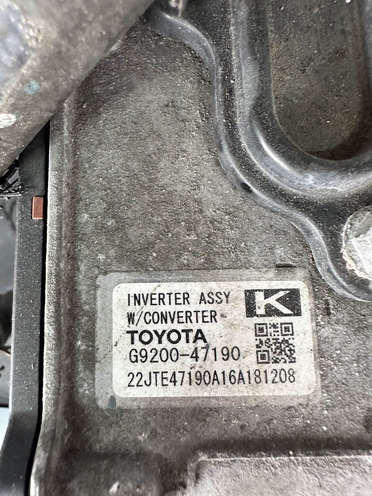 TOYOTA AURIS INVERTER CONVERTER G9200-47190 1.8L CVT HYBRID 2018 INVERTER CONVER