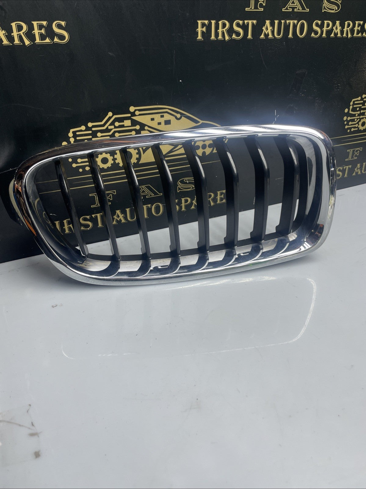 BMW F30 Front Bumper Trim Kidney Moulding Grille Right O/S Chrome 7405836