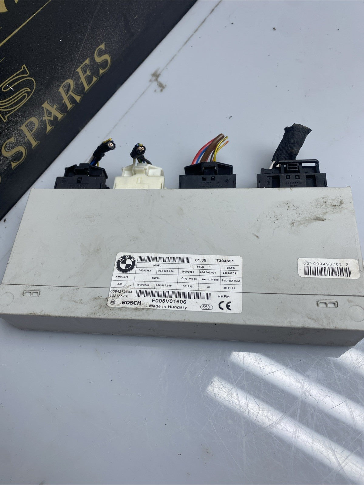 BMW 5 SERIES F10 F11 TAILGATE CONTROL MODULE ECU 7394651 2014