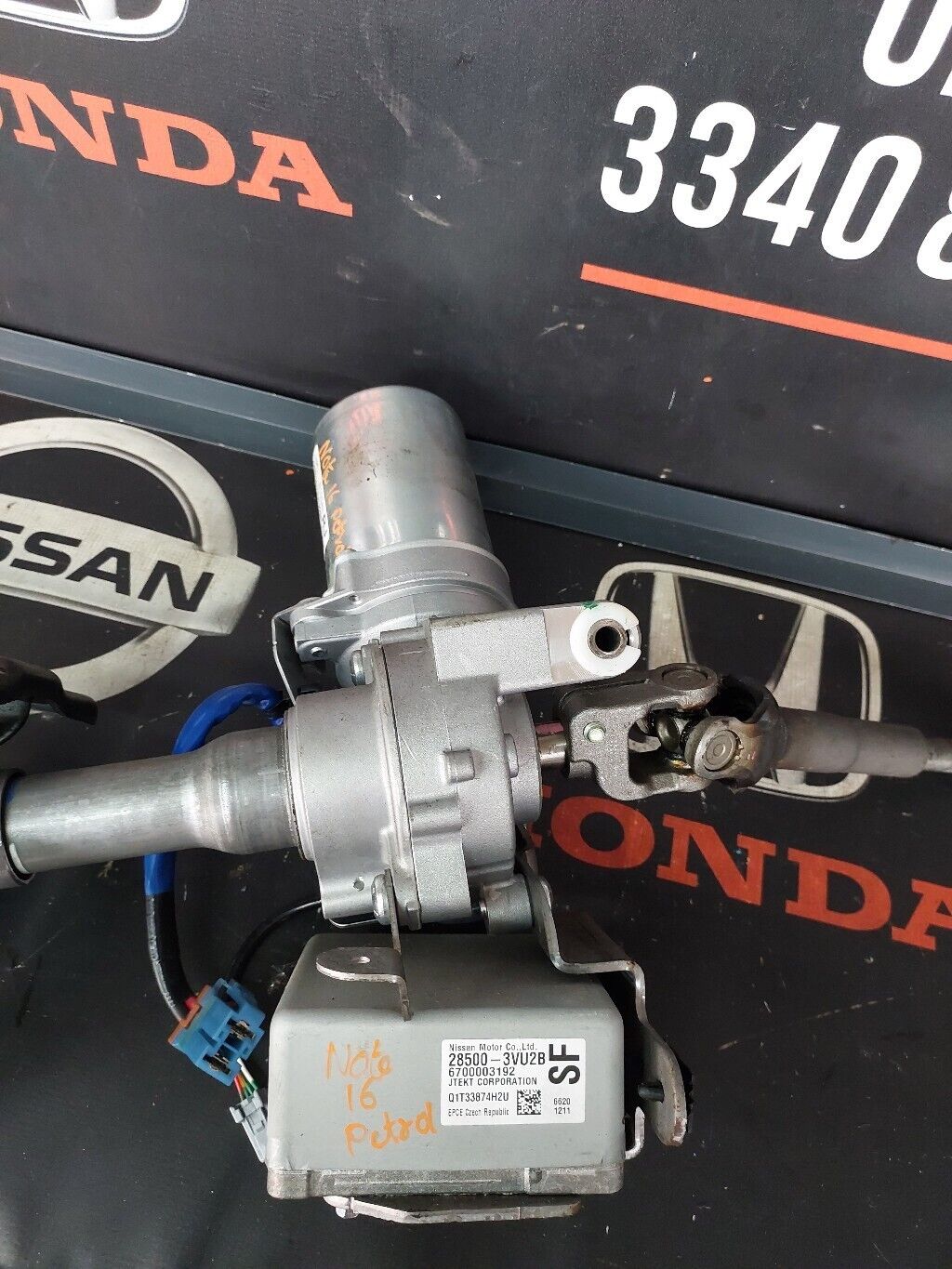 NISSAN NOTE 2016 PETROL POWER STEERING COLUMN 285003VU2B