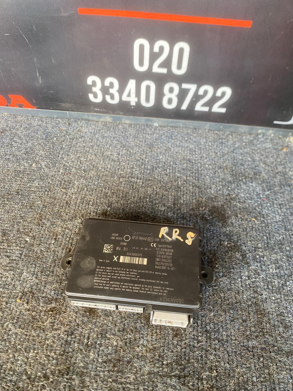 LAND ROVER RANGE ROVER SPORT L494 Keyless Control Unit HPLA-19H440-BD 2017