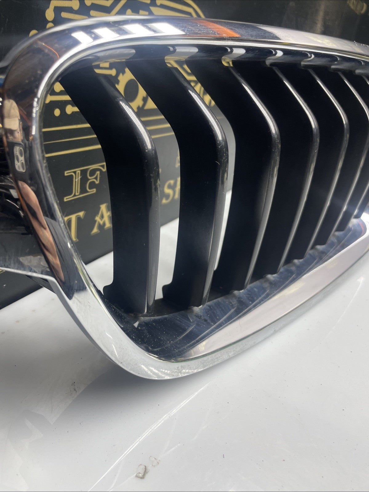 BMW F30 Front Bumper Trim Kidney Moulding Grille Right O/S Chrome 7405836