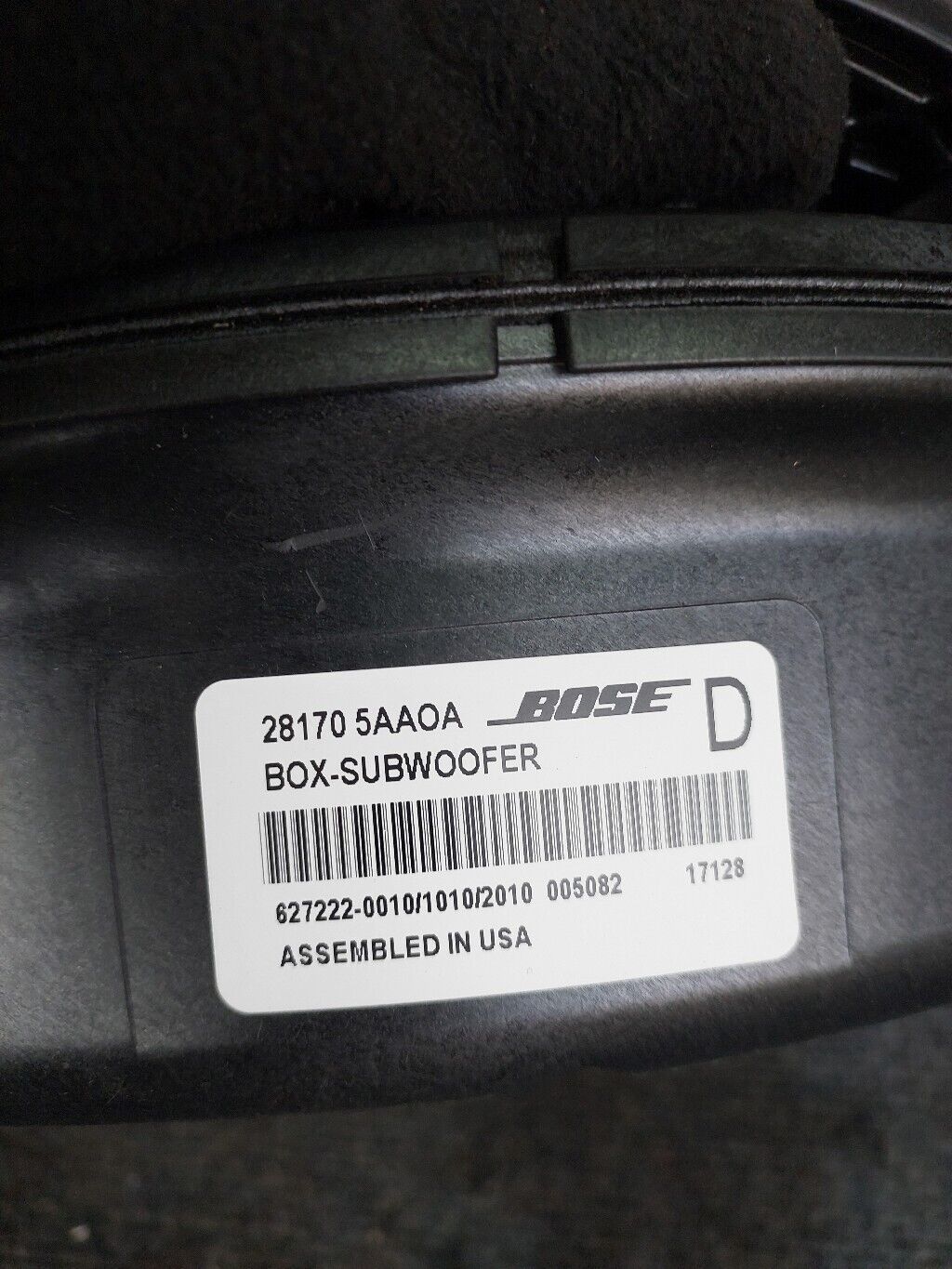 NISSAN QASHQAI J11 2018 SUBWOOFER, REAR & FRONT DOOR SPEAKER