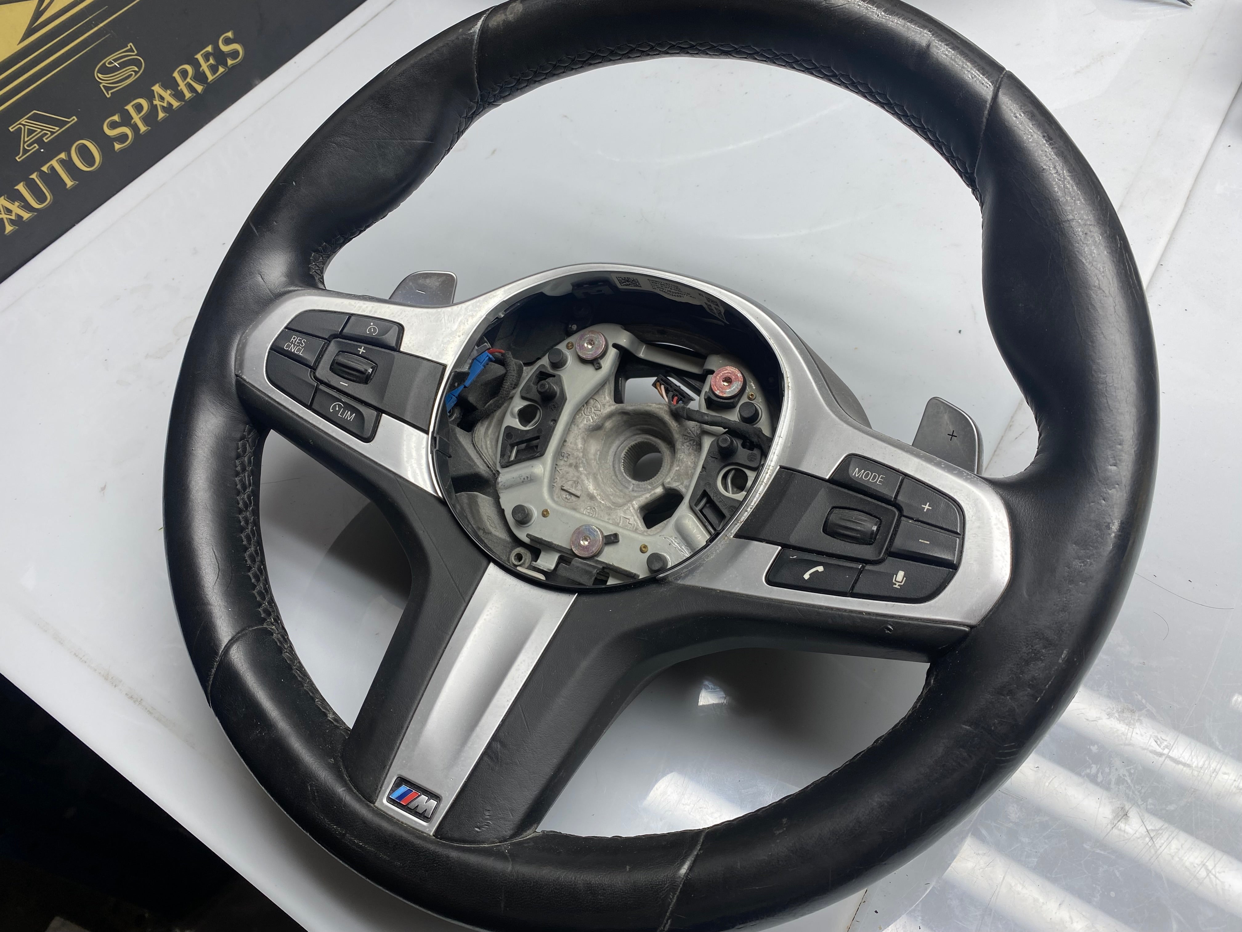 BMW 5 Series G30 G31 M Sport Black Leather Steering Wheel – 2017–2023 (6236433)
