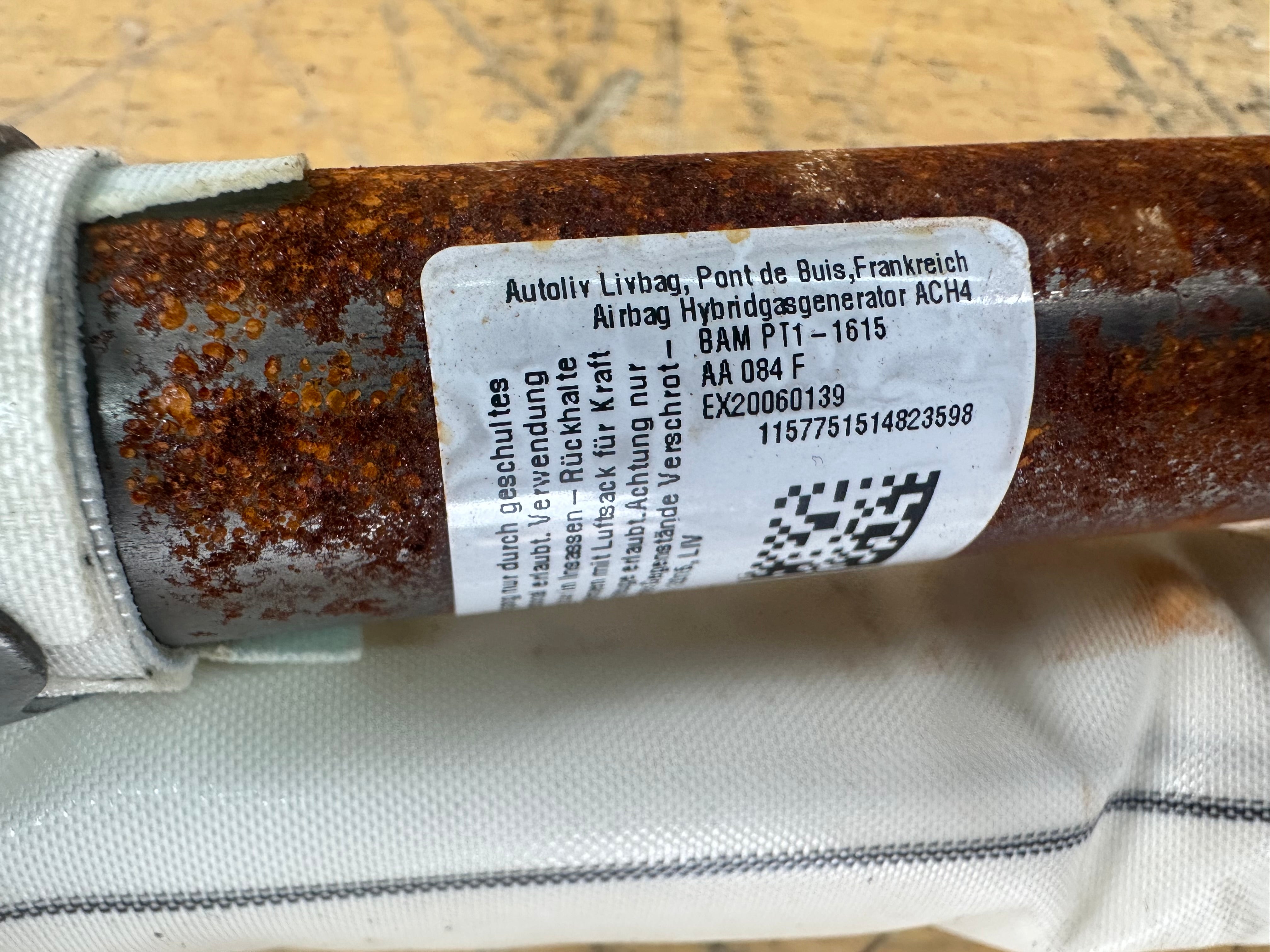 BMW 1 Series F20 2012-2019 Right Driver Roof Curtain Airbag (7221046-12) (618344101)