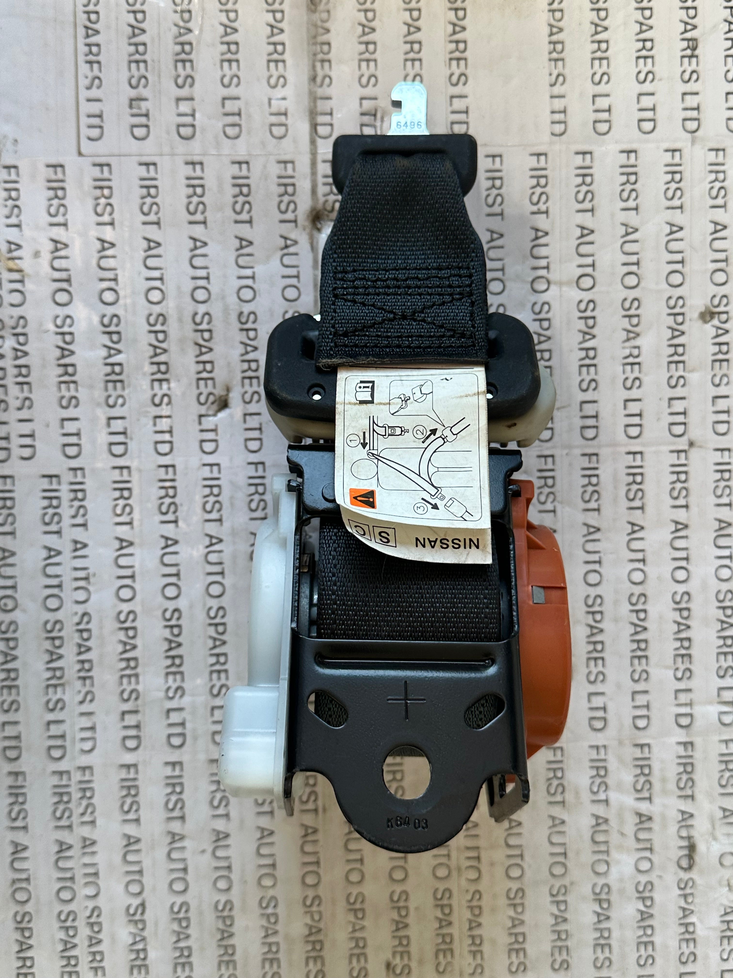 Nissan Note 2016 Central Rear Seat Belt (308176399JN7)