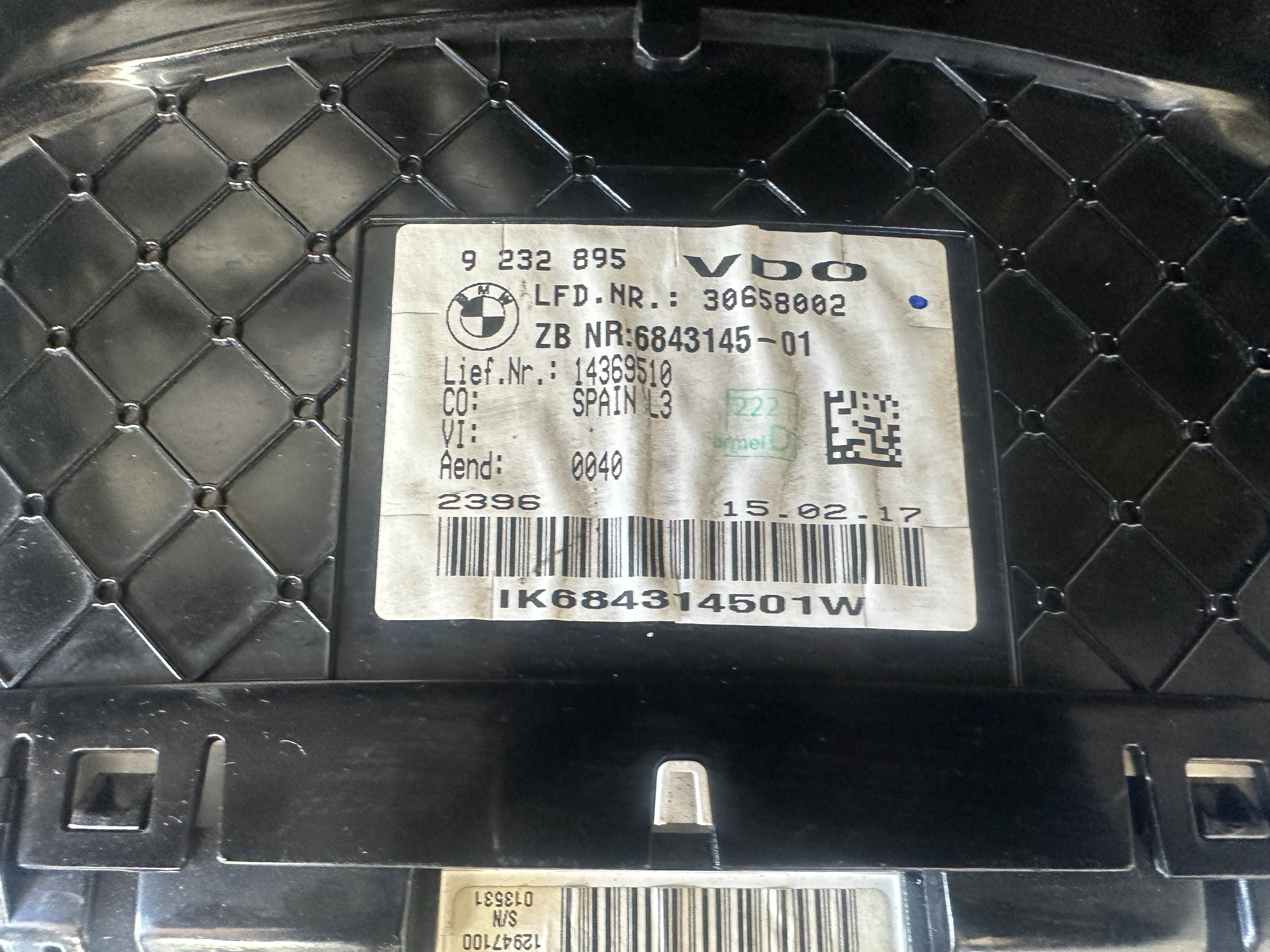 BMW 4 Series Speedometer Instrument Cluster 2016  (6843145) (6843145-01)