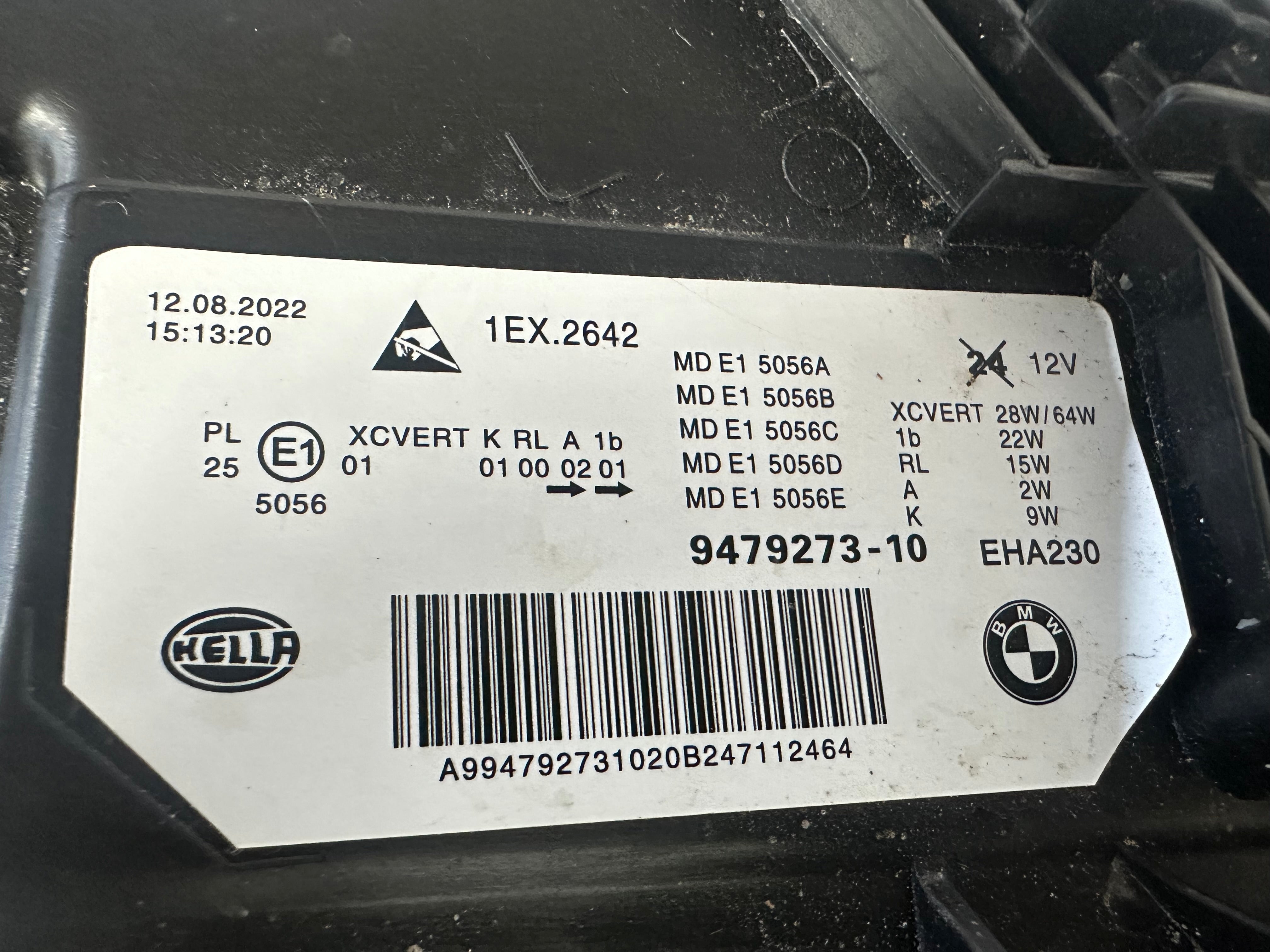 BMW 5 Series G30 G31 Laser Left Headlight (9479273-10)
