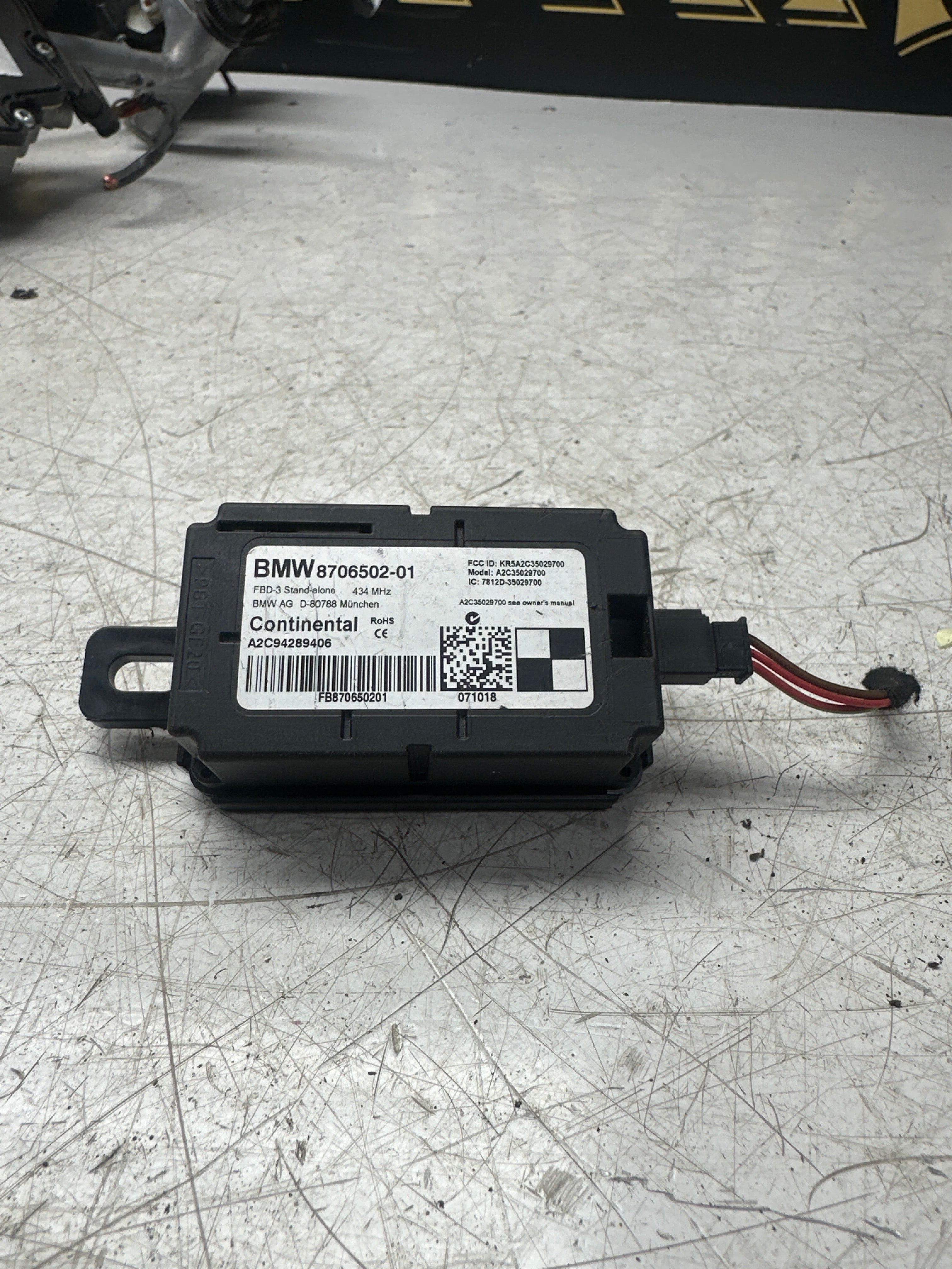 BMW X5 F15 FBD-3 Receiver Radio Remote Control Module 8706502-01 2013–2018