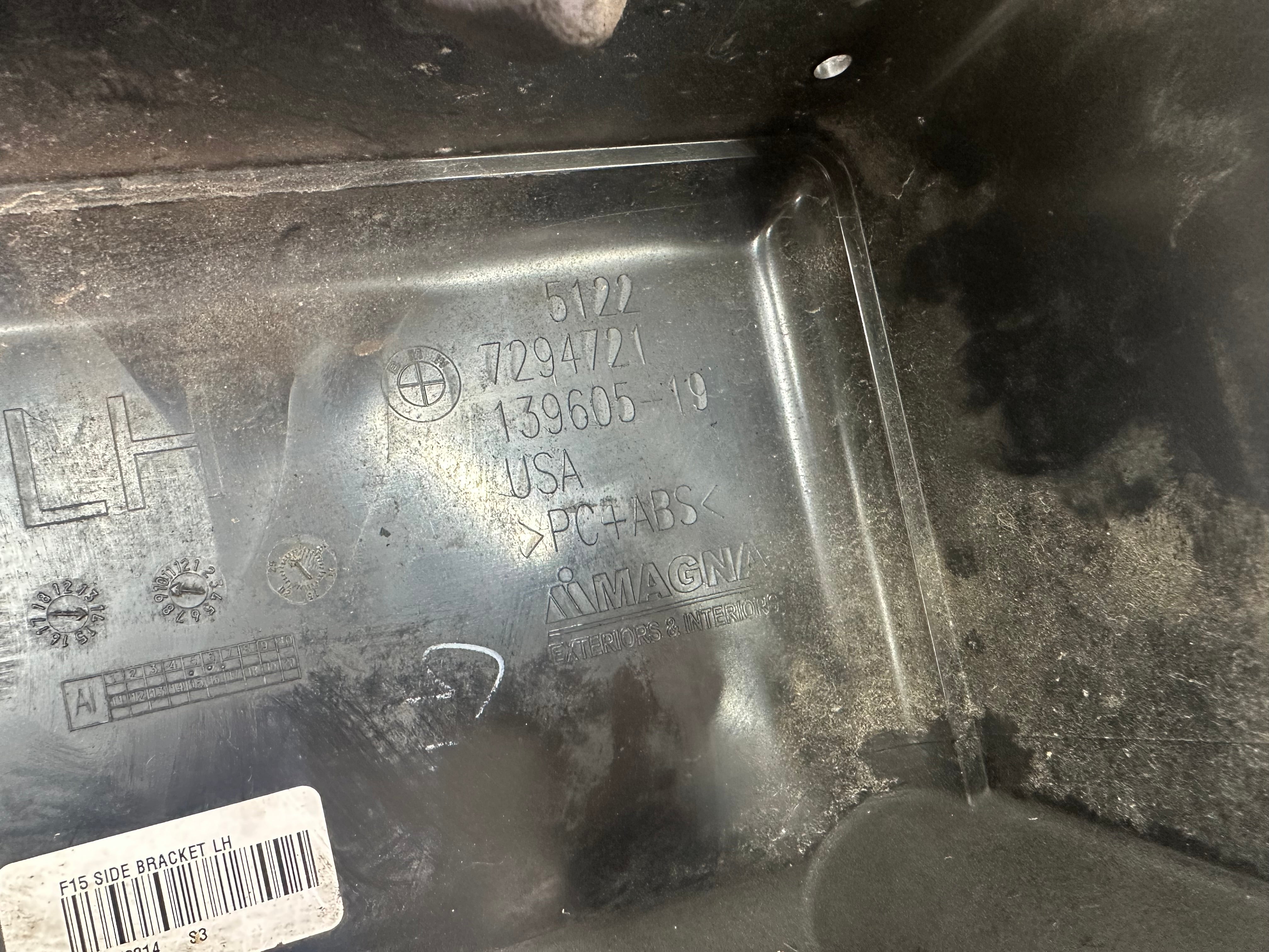 BMW X5 Series F15 Rear Bumper Bracket Left Side LH (7294721)