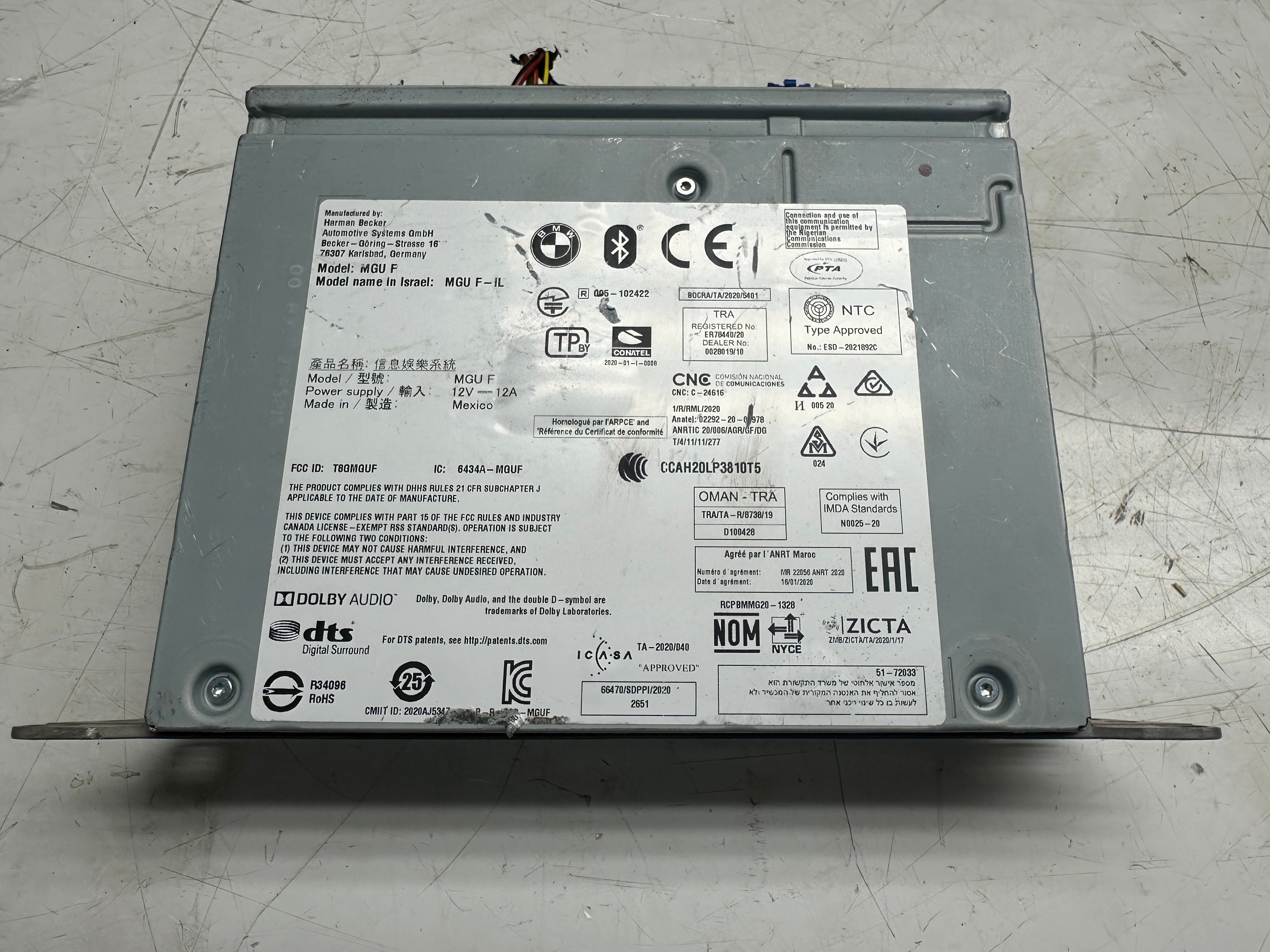 BMW 5 G30 G31 2021 Radio CD GPS Player Head Unit (5A55D77)