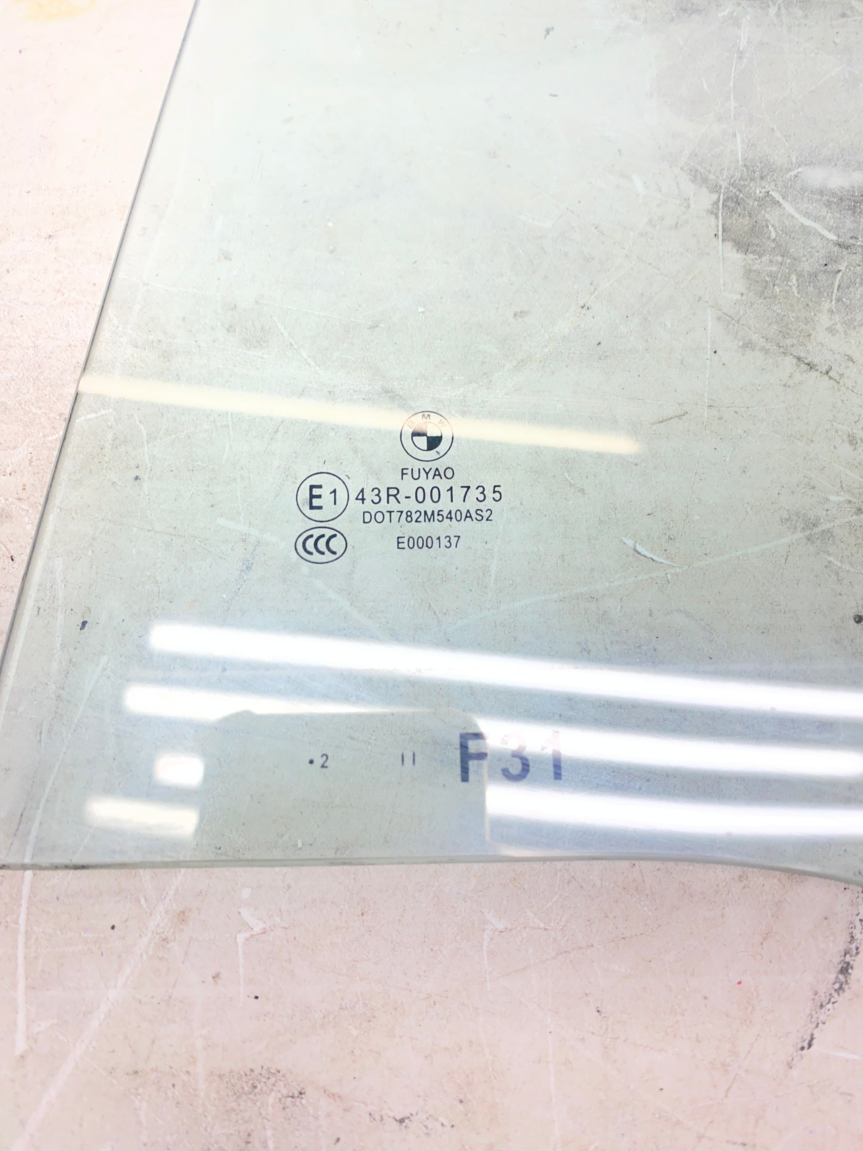 BMW 3 Series F31 Rear Passenger Side Window Glass – 2012–2019