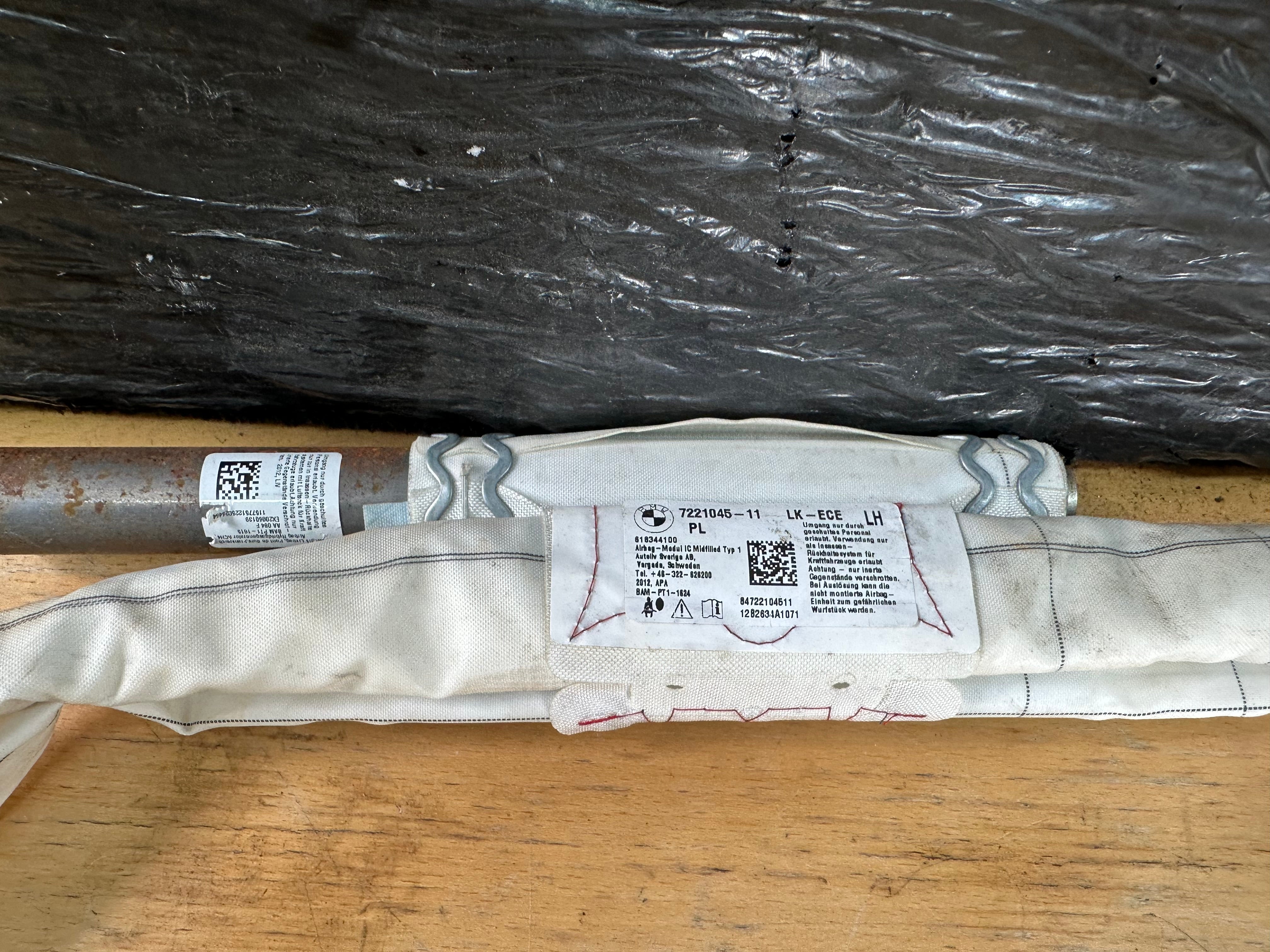 BMW 1 3 4 Series F20 F30 Left Passenger Roof Curtain Airbag (7221045-11) (618344100)