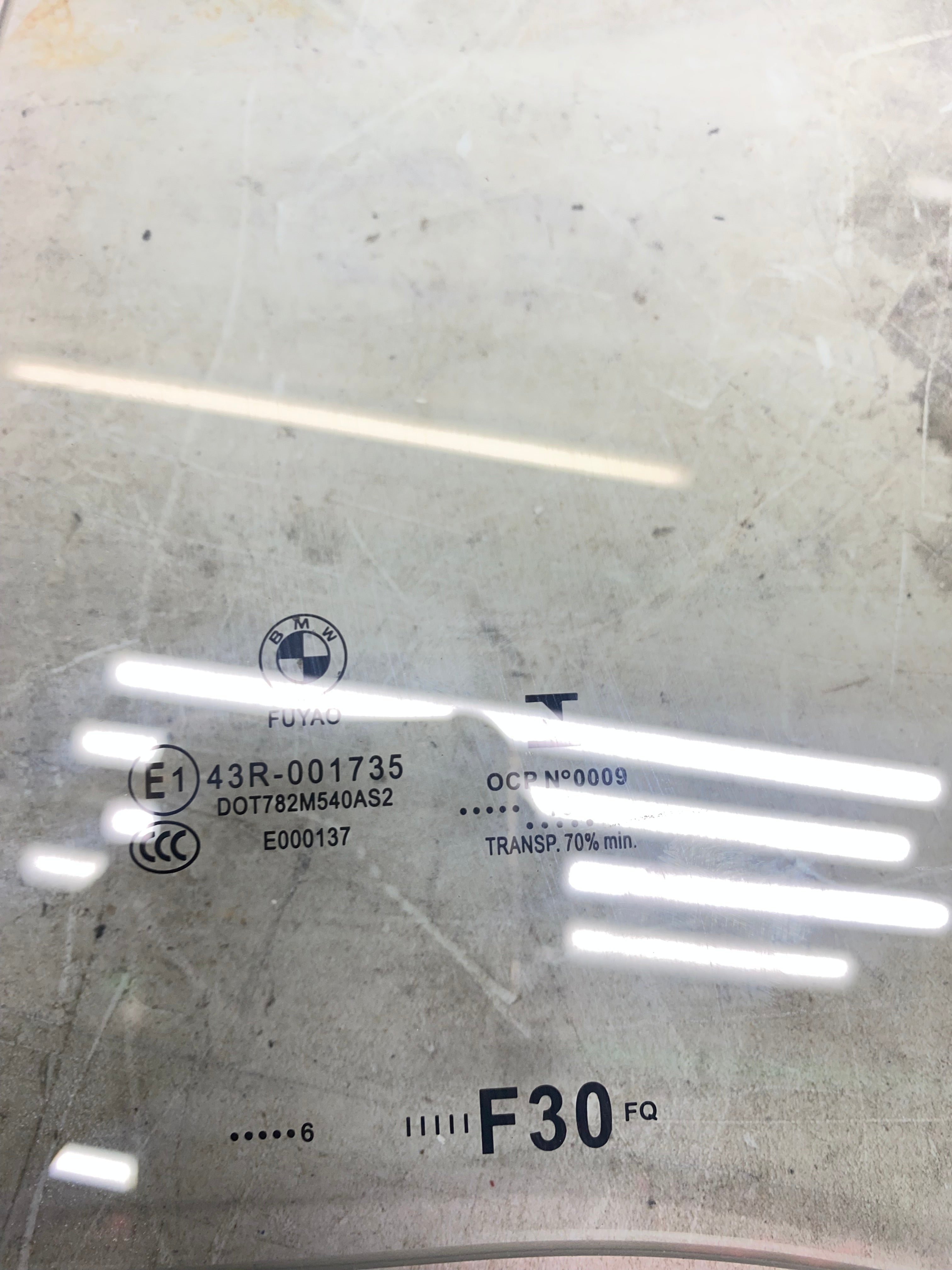 BMW 3 Series F30 Rear Passenger Side Window Glass – 2012–2019
