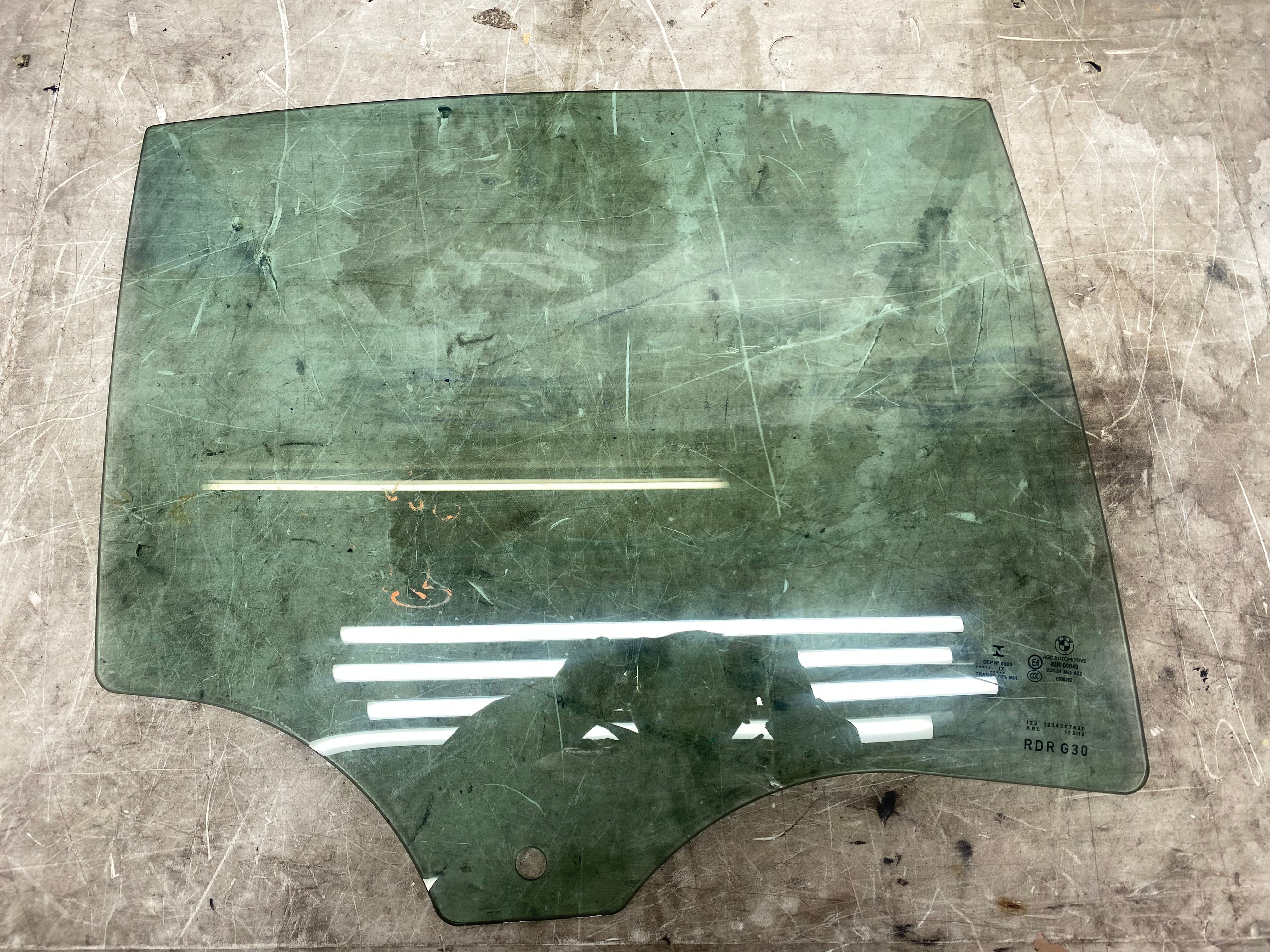 BMW 5 Series G30 Rear Driver Side Window Glass 2017–2023