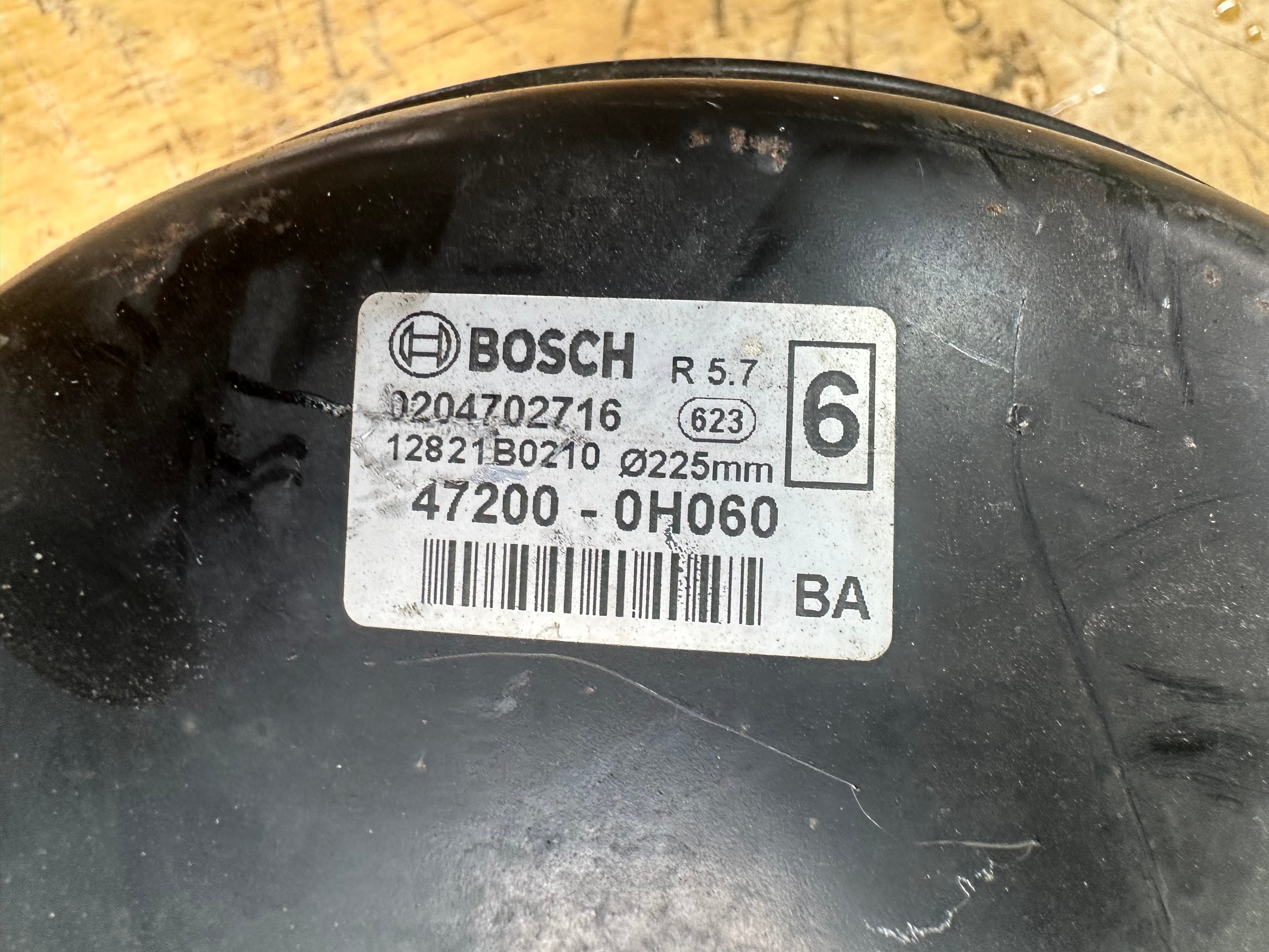 Toyota Aygo 2012 Brake Servo & Master Cylinder (47200-0H060)