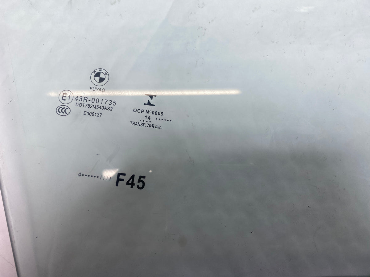 BMW F45 Front Driver Side Window Glass – 2014–2021
