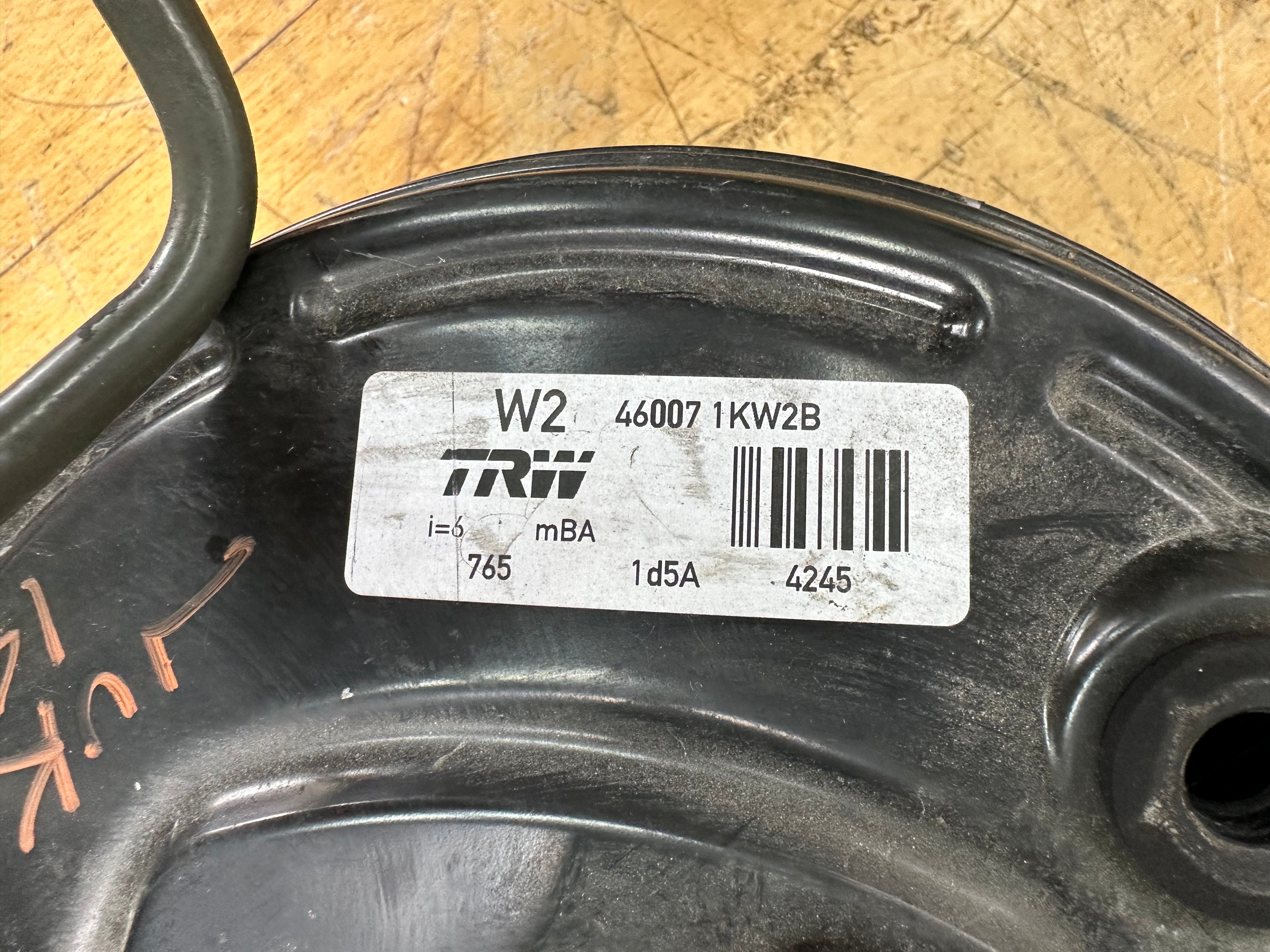Nissan Juke 2014–2019 Brake Servo with Master Cylinder (46007 1KW2B)