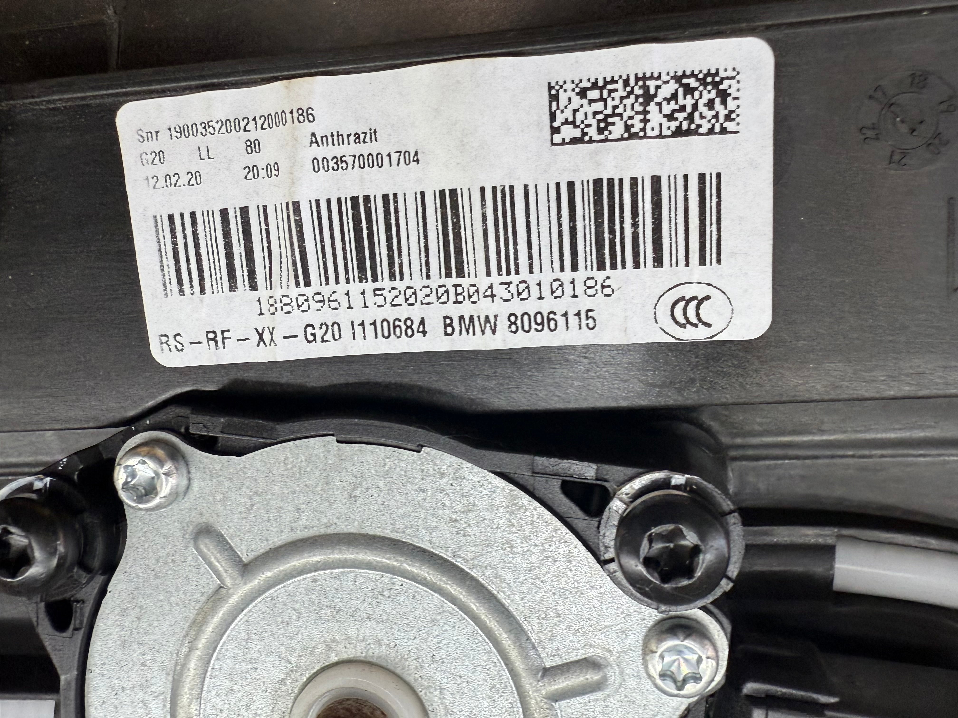 BMW 3 Series G20 Panoramic Sunroof Glass & Frame (8096115) (8972013788)