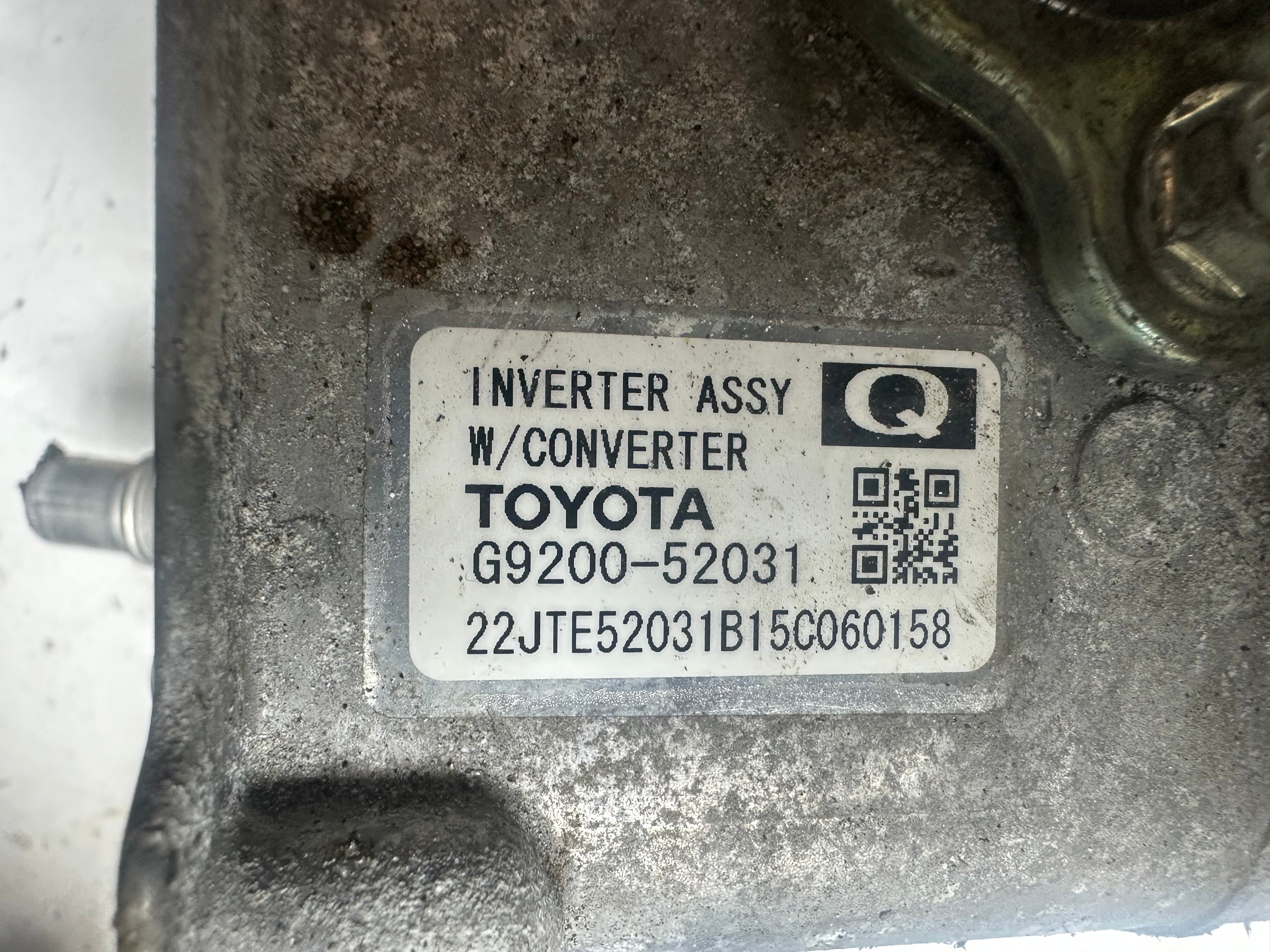 Toyota Yaris Hybrid High Voltage Battery with Converter (G9200-52031) (22JTE52031B15C060158)