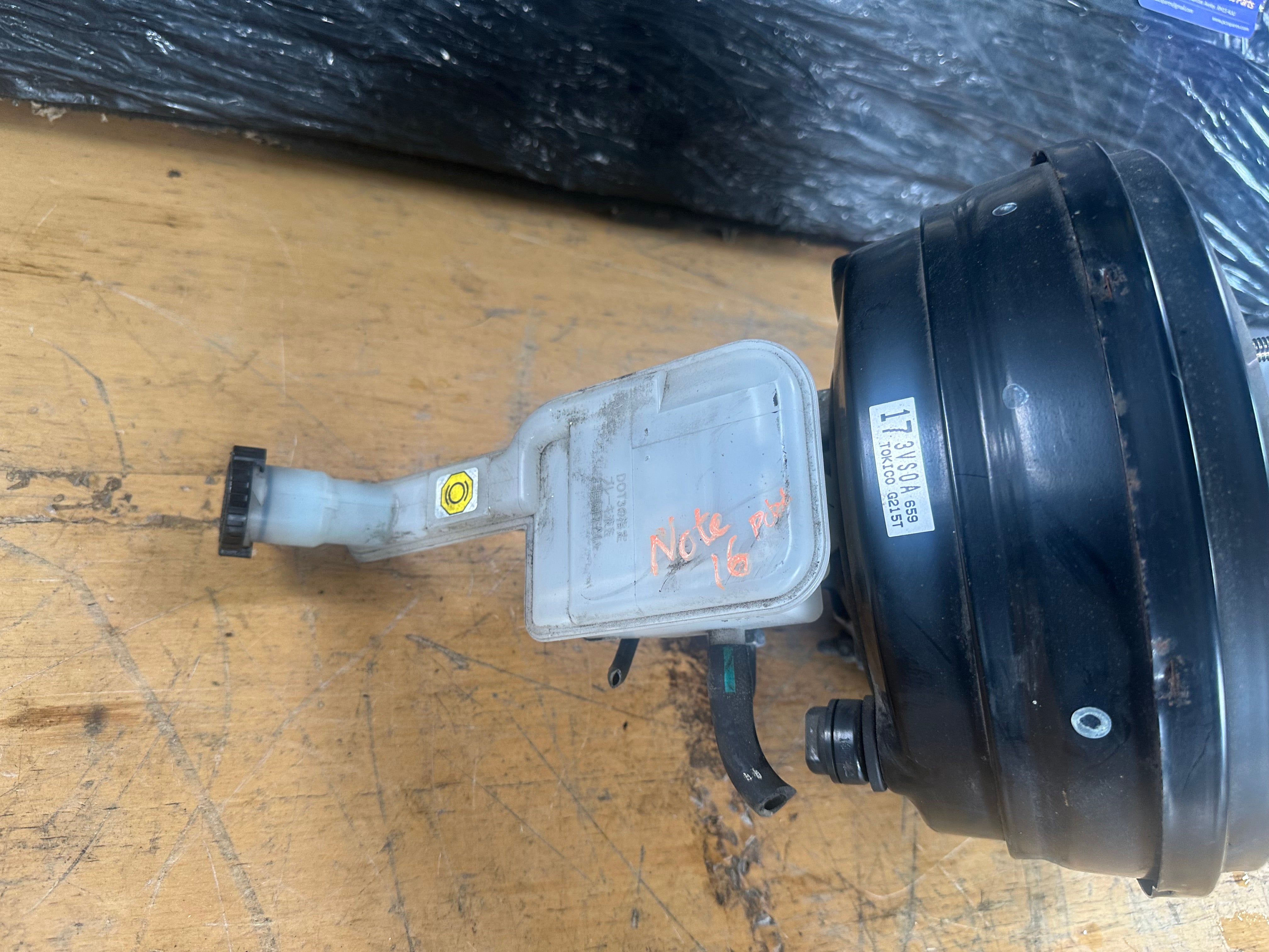 Nissan Note 2016 MK2 1.2 Petrol Brake Servo & Master Cylinder (3VS0A)